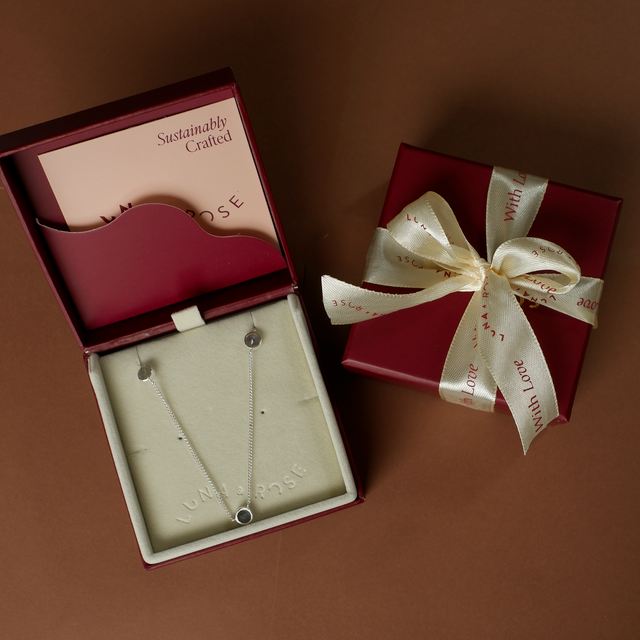 The Noa Necklace Silver in Packaging Luna and Rose