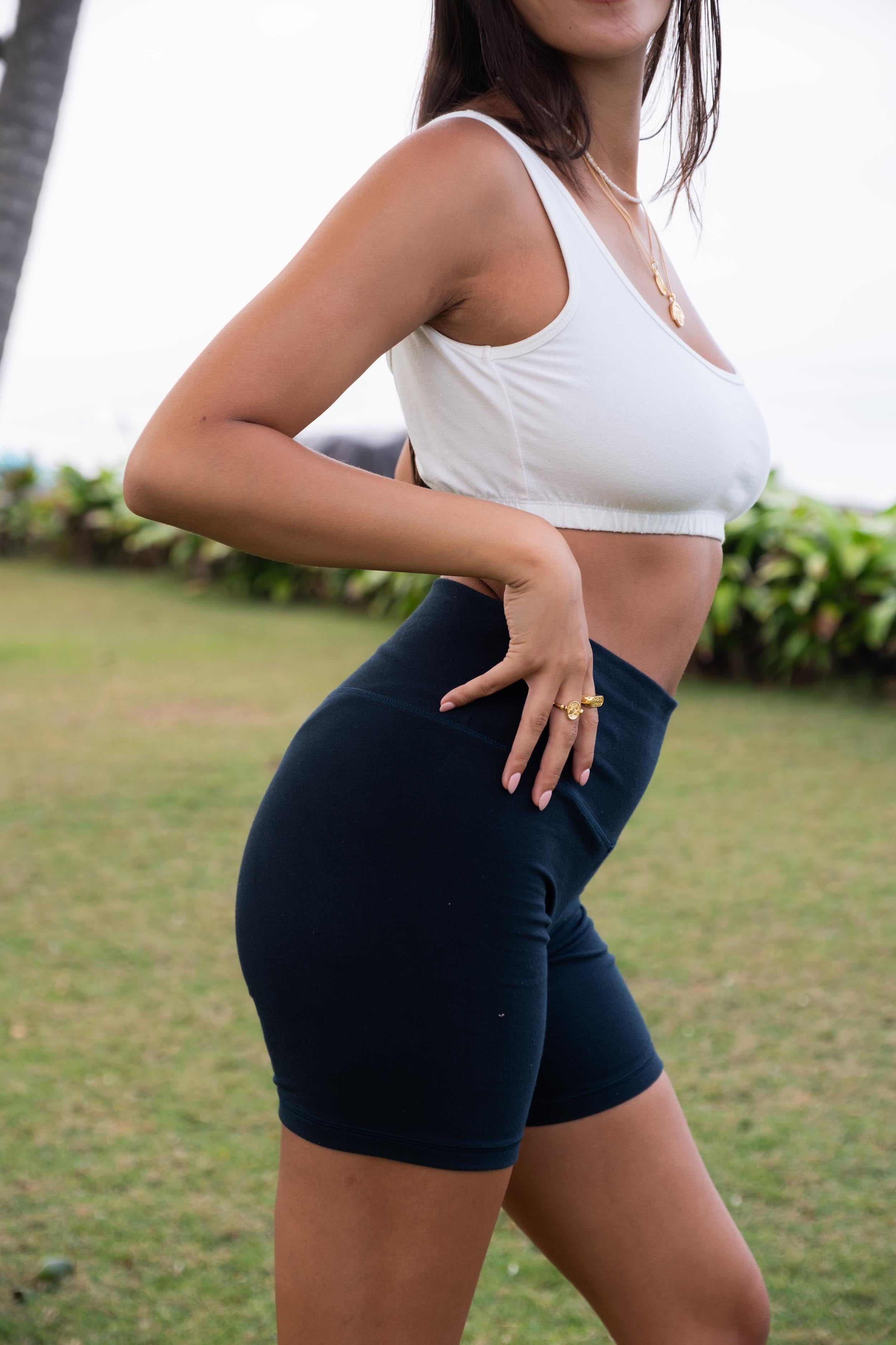 Ocean Blue Bike Shorts Organic Cotton Canggu Bali