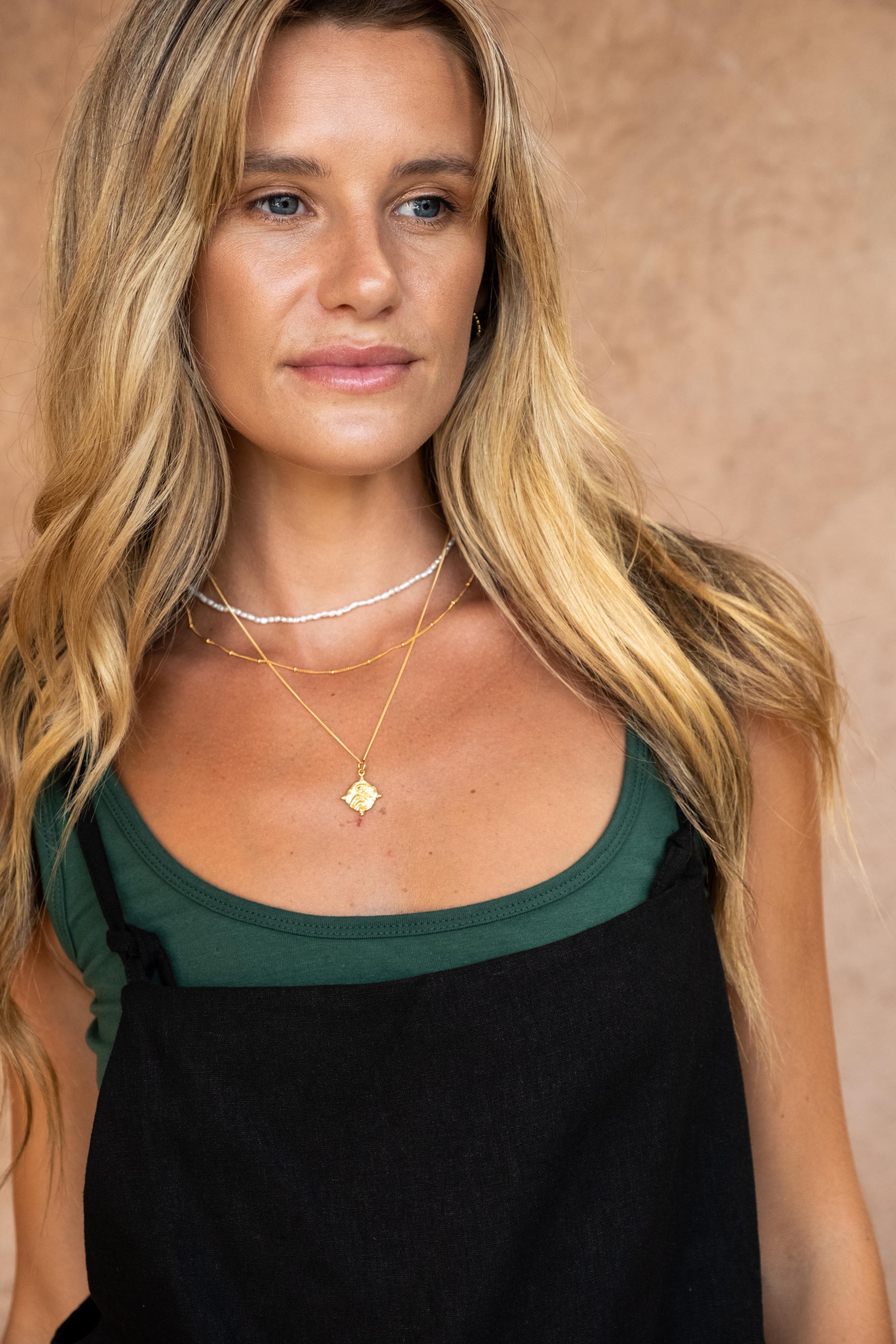 Styled over Overalls Catie Crop Rosemary Green Organic Cotton Luna & Rose