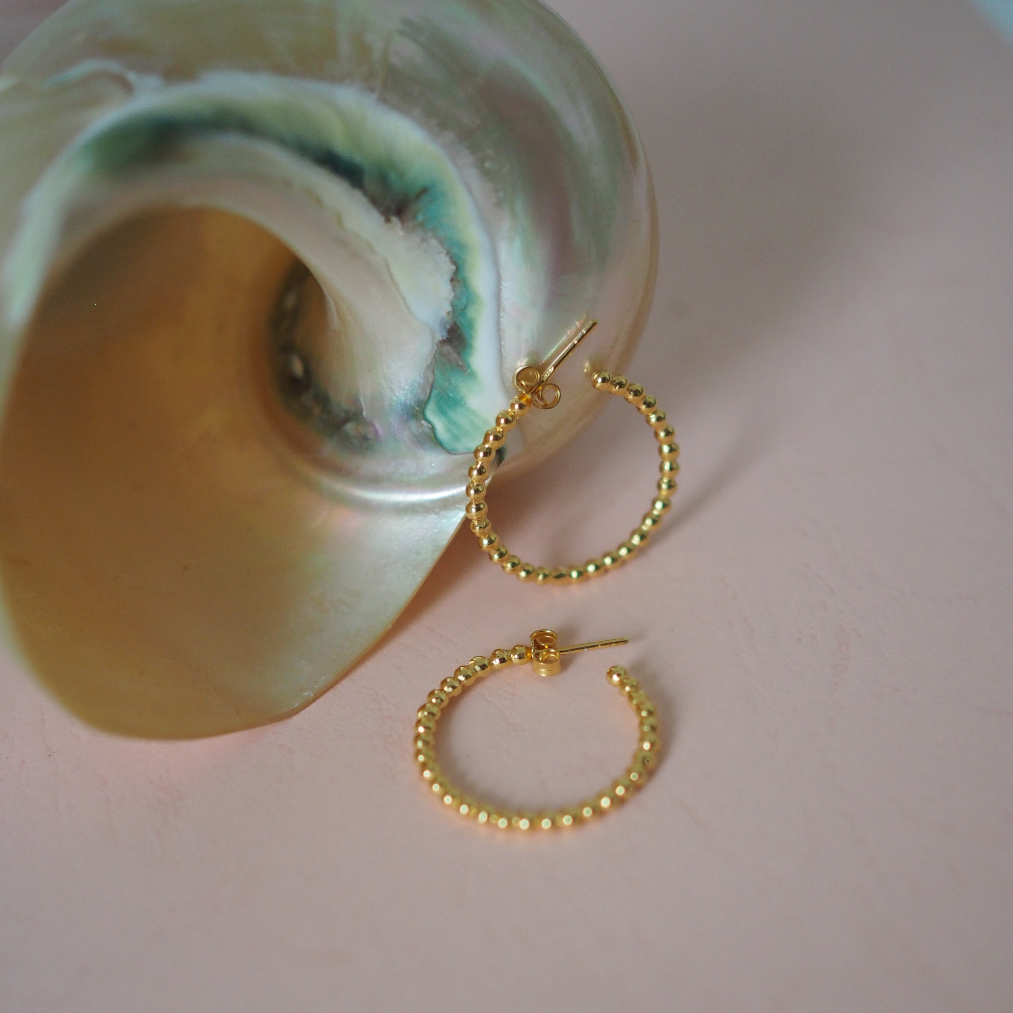 central park dotty hoops earrings