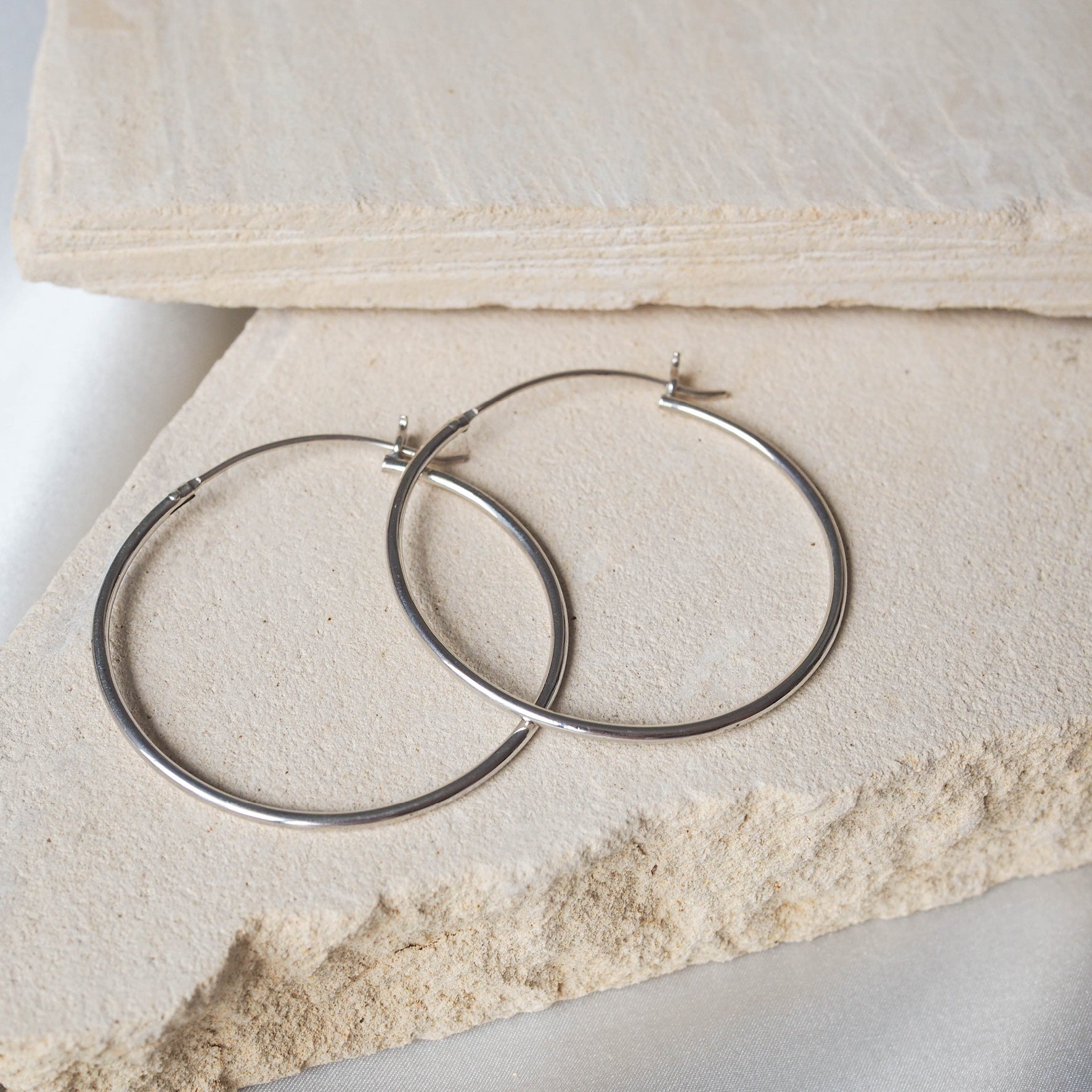 Signature Hoops 40mm Maxi - Silver