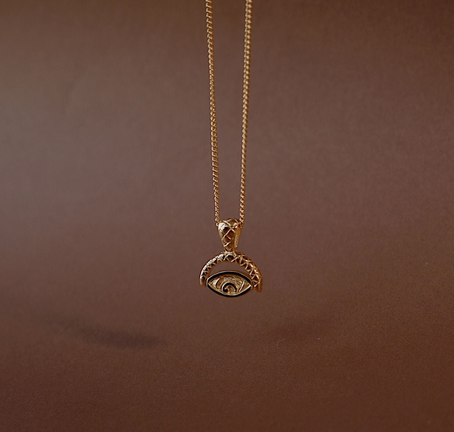 evil eye necklace on hanging photo