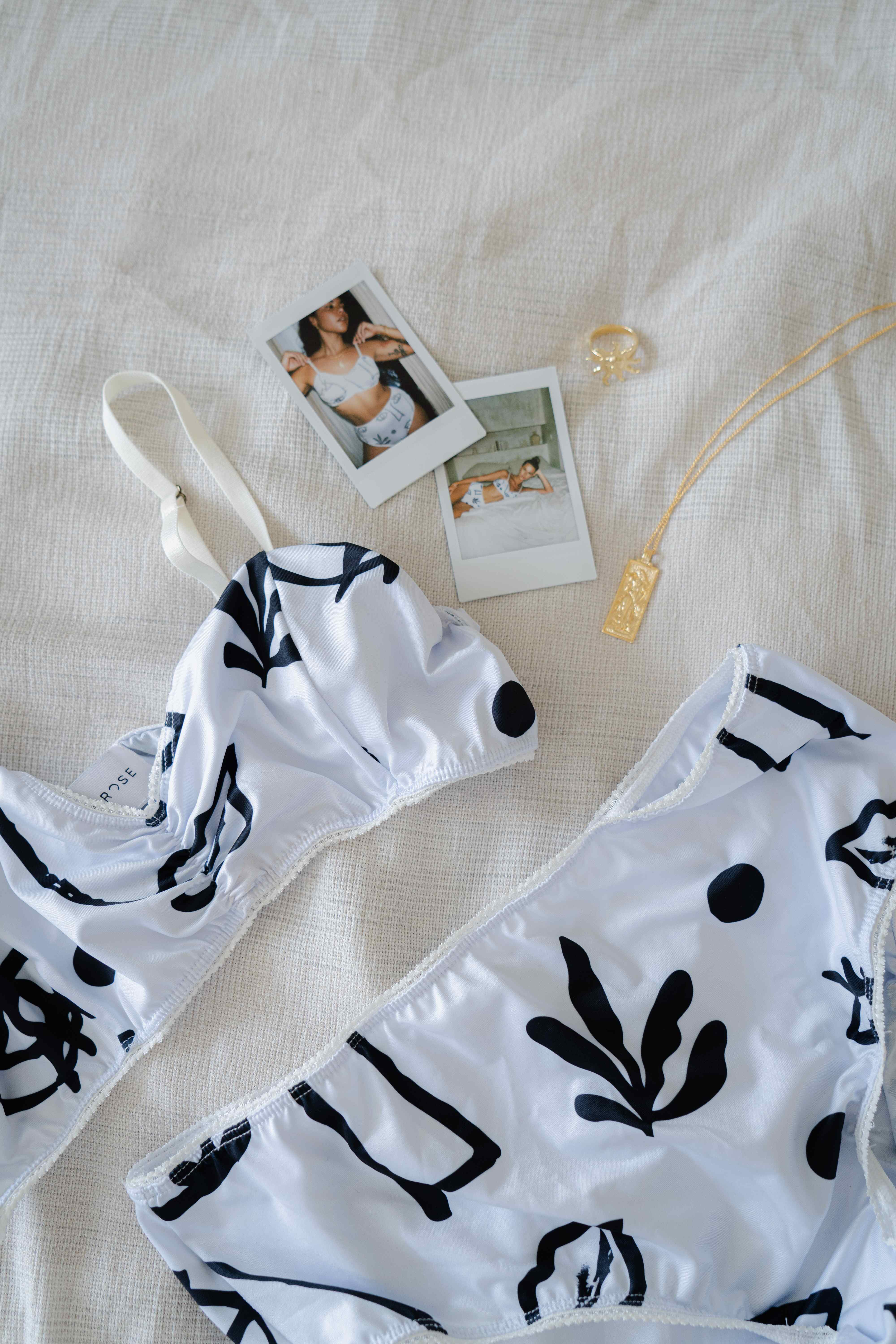 Farah Pant (High Waist) - Plants for Eyes - Black & White