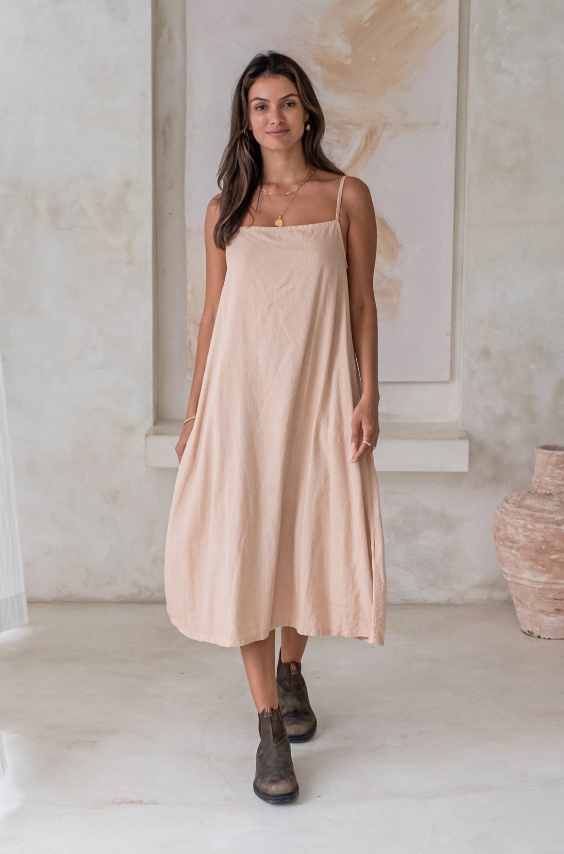 Daisy Dress Bali Boho Brand Luna & Rose Plant Dyed
