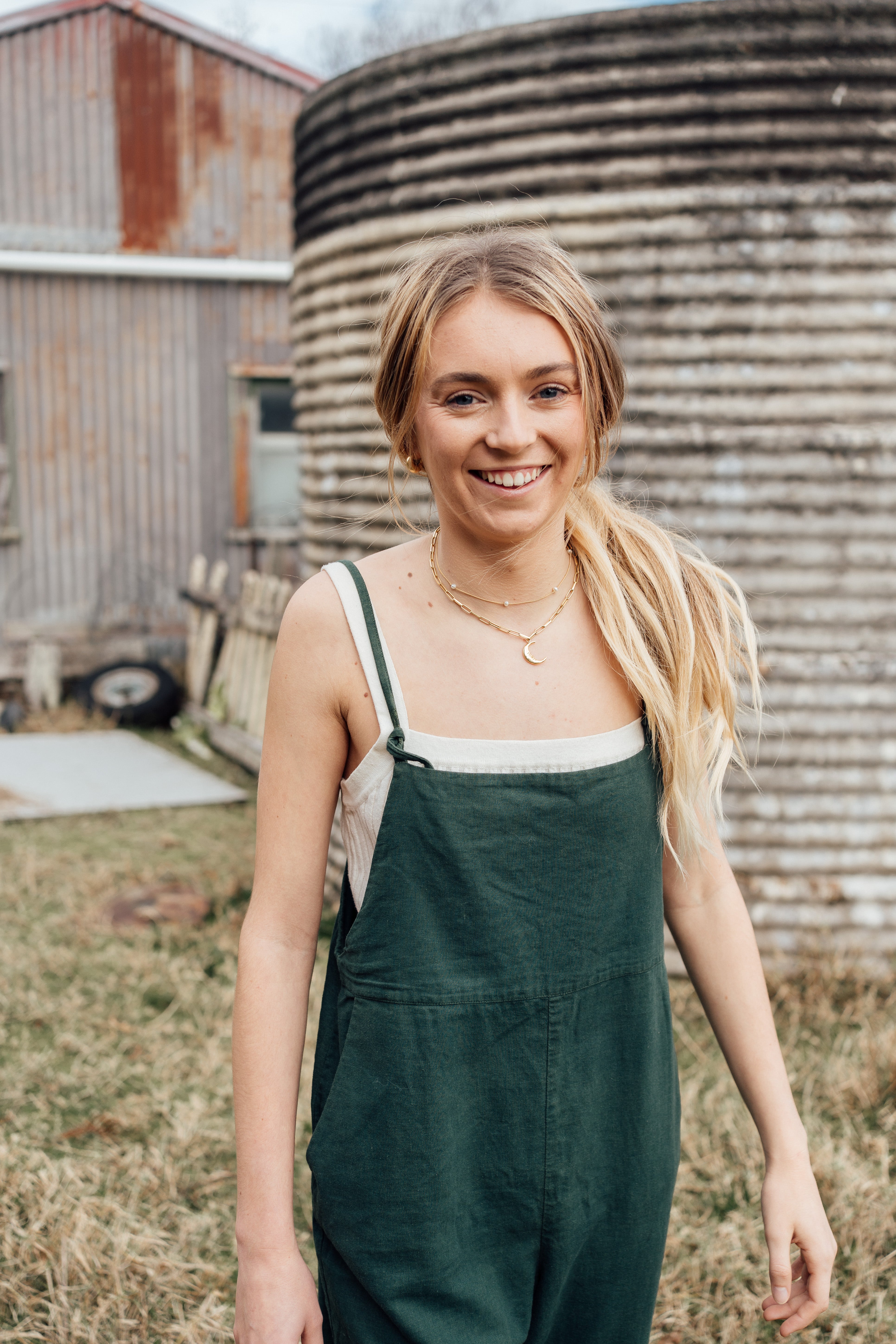 Luna & Rose Ollie Overalls - Rosemary Green
