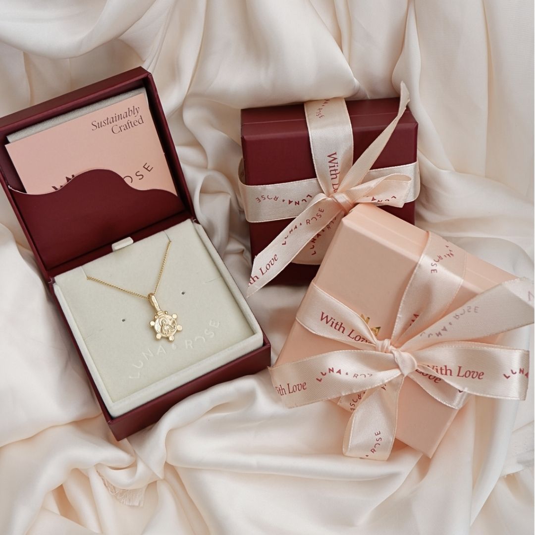 9KT Solid Gold Mary Magdalene Pendant - Symbol of Power, Grace, Loyalty & Adversity