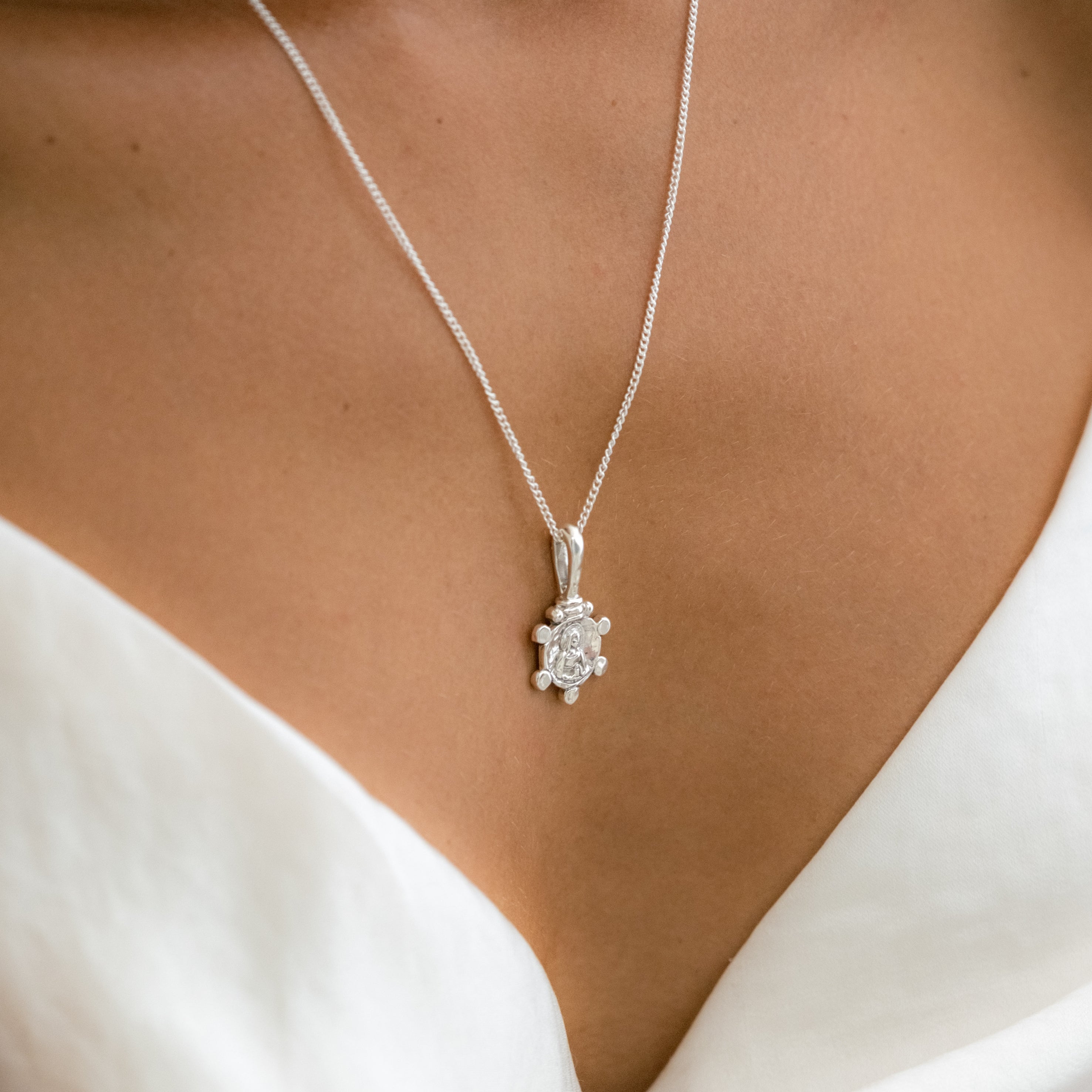 Silver Mary Magdalene Pendant - Symbol of Power, Grace, Loyalty & Adversity