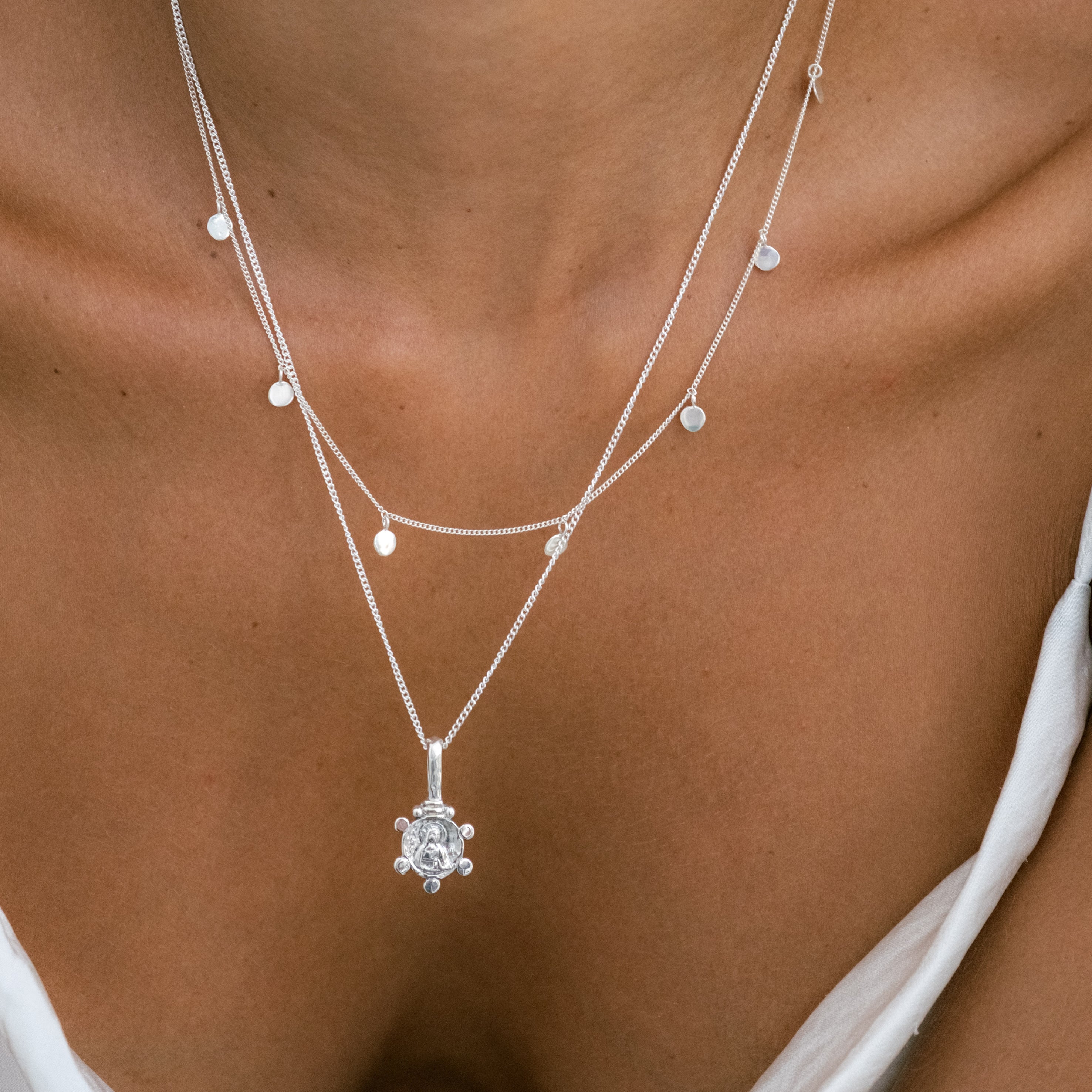 Silver Mary Magdalene Pendant - Symbol of Power, Grace, Loyalty & Adversity