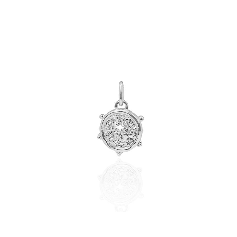 mini medusa charm silver
