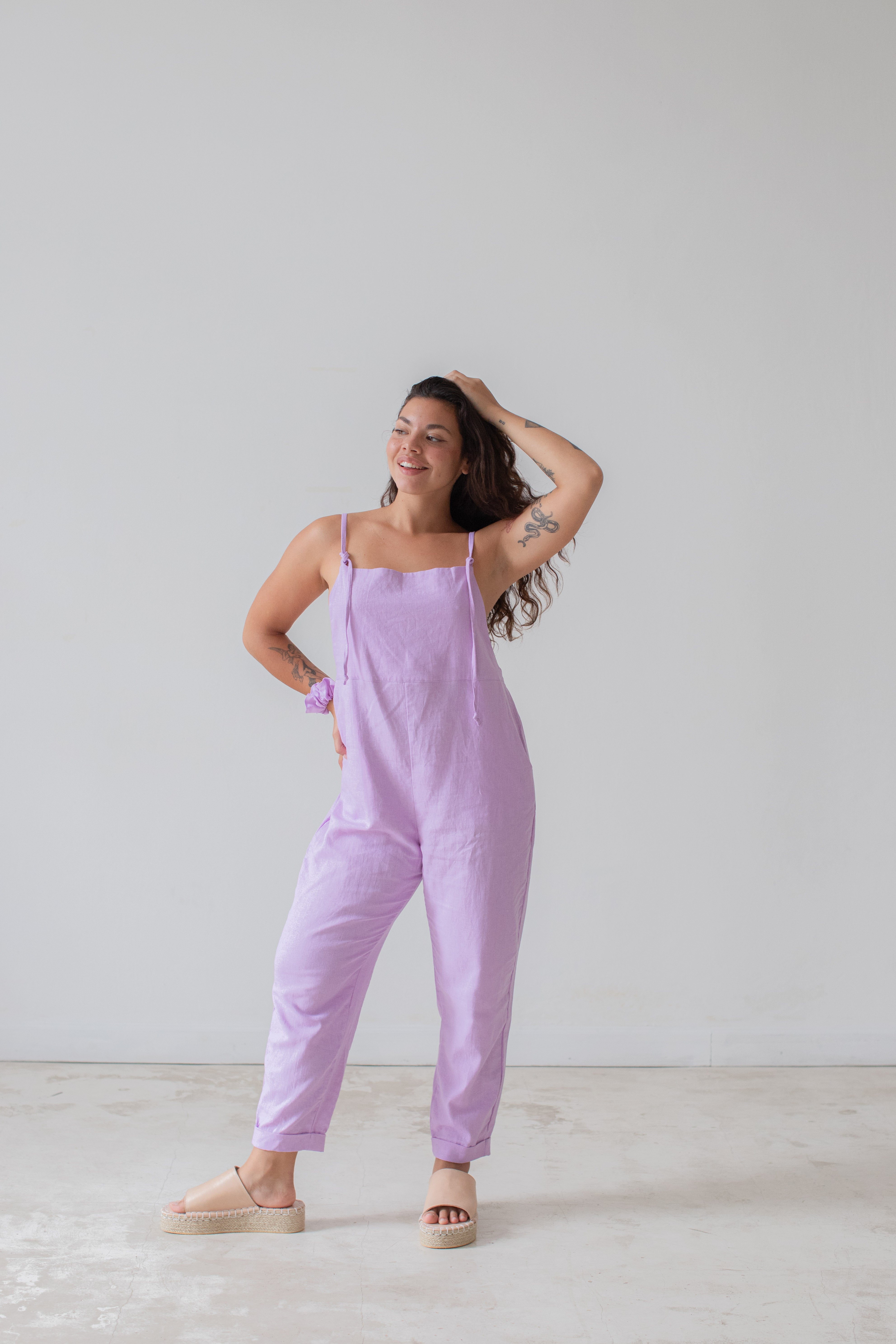 Ollie Overalls - Lilac Plant Dyed_2