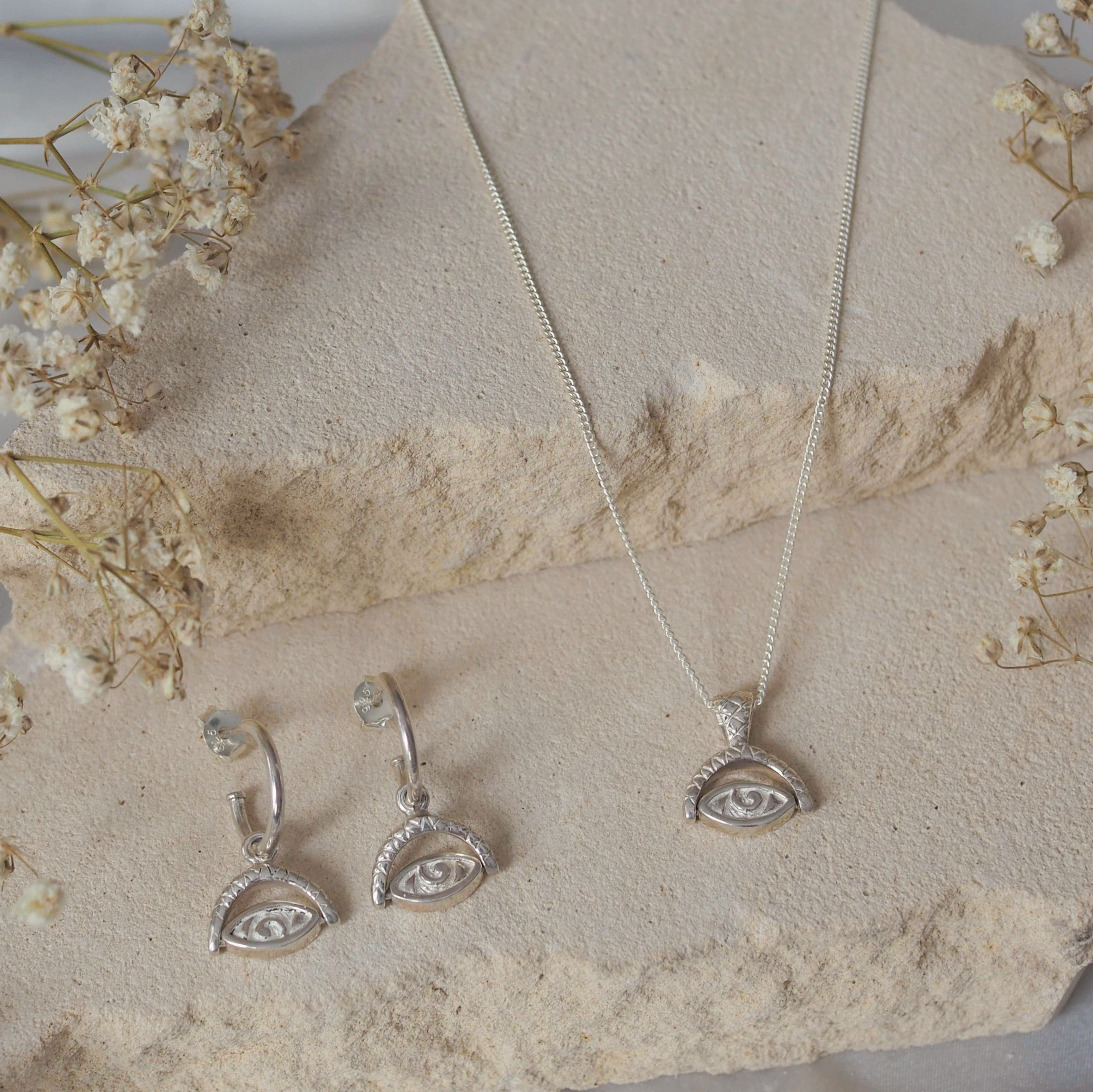 Protection Earrings - Silver Sustainable jewelry brand