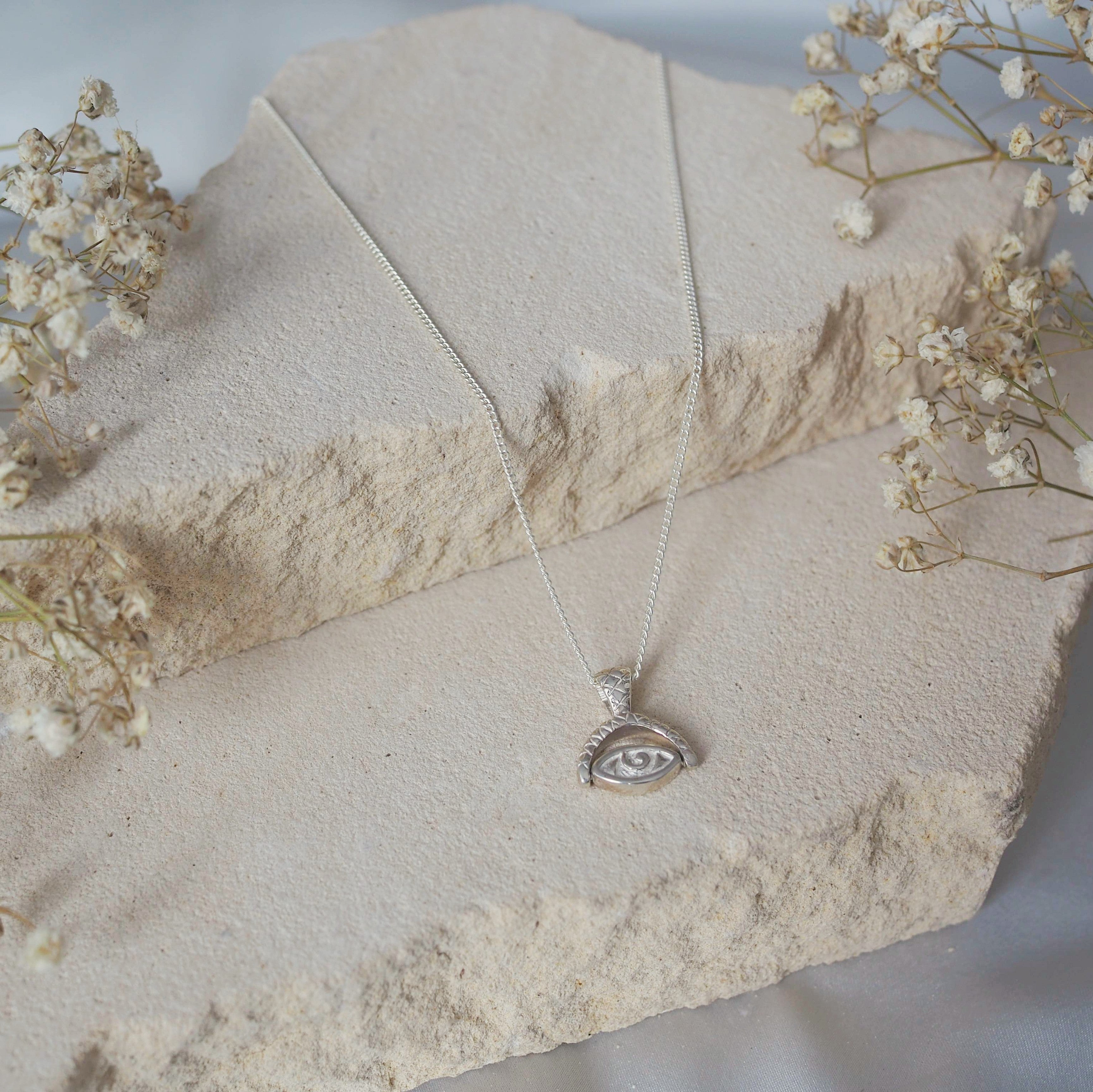 Protection Necklace - Silver Sustainable jewelry brand