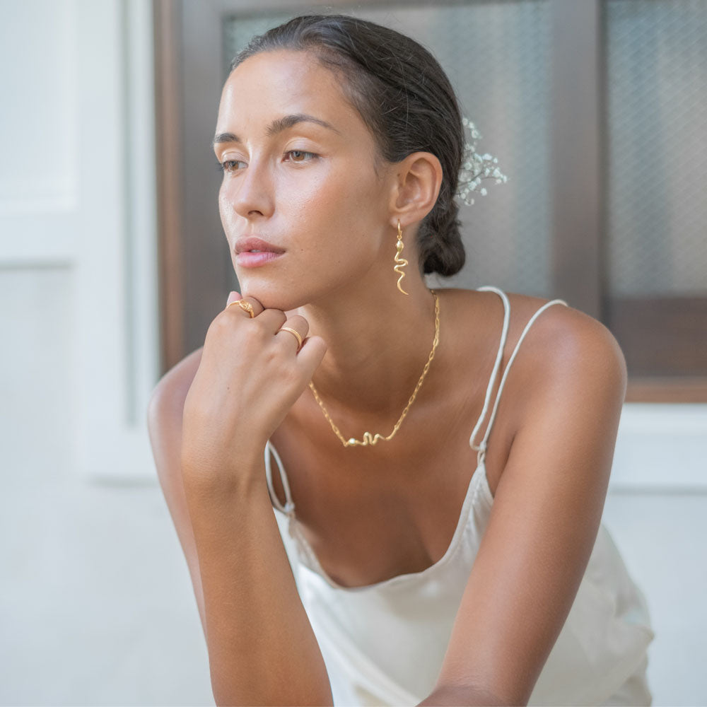 Snake 'Rebirth' Earrings - Gold Canggu jewelry store