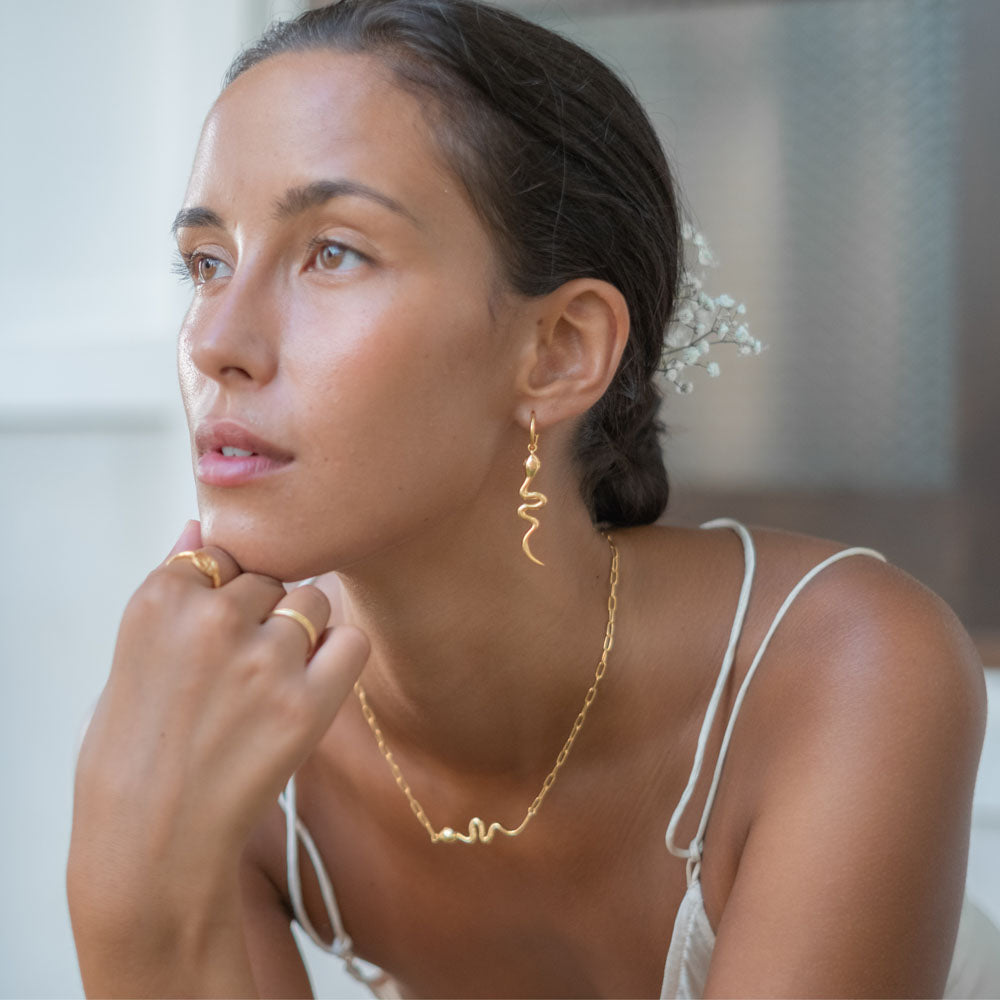 Snake 'Rebirth' Necklace - Gold Eco-conscious jewelry brand