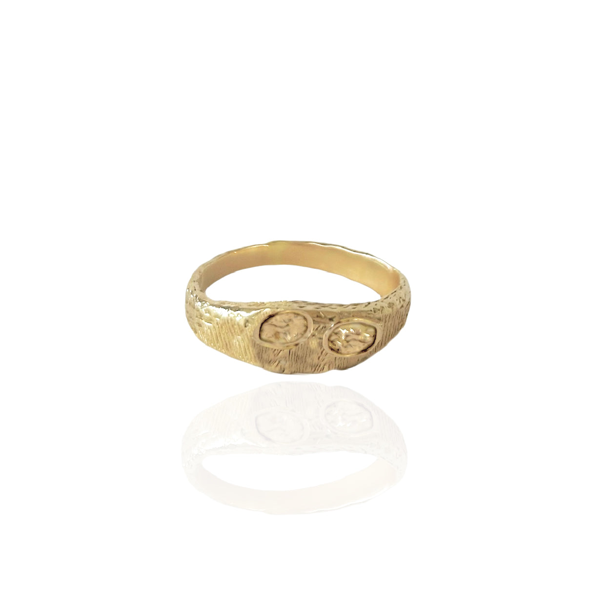 BESPOKE 9KT GOLD Ziggy Ring - 2 Stones