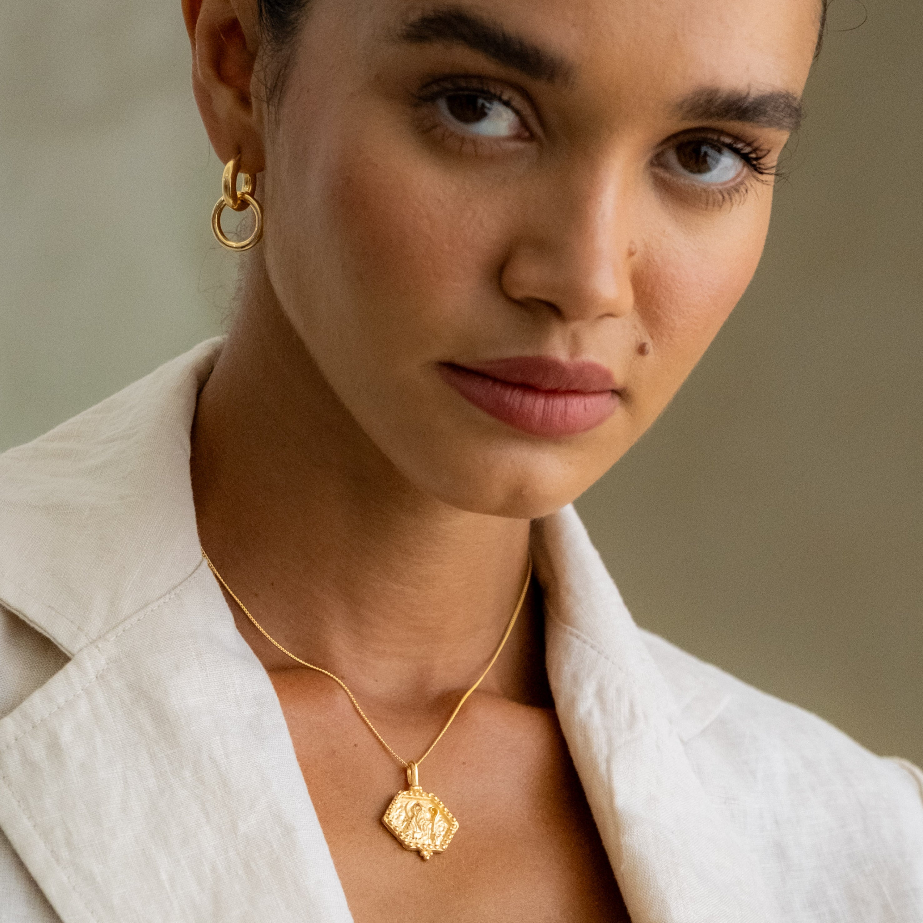 St Benedict - Patron Saint of Clarity, Calm & Peace - Gold