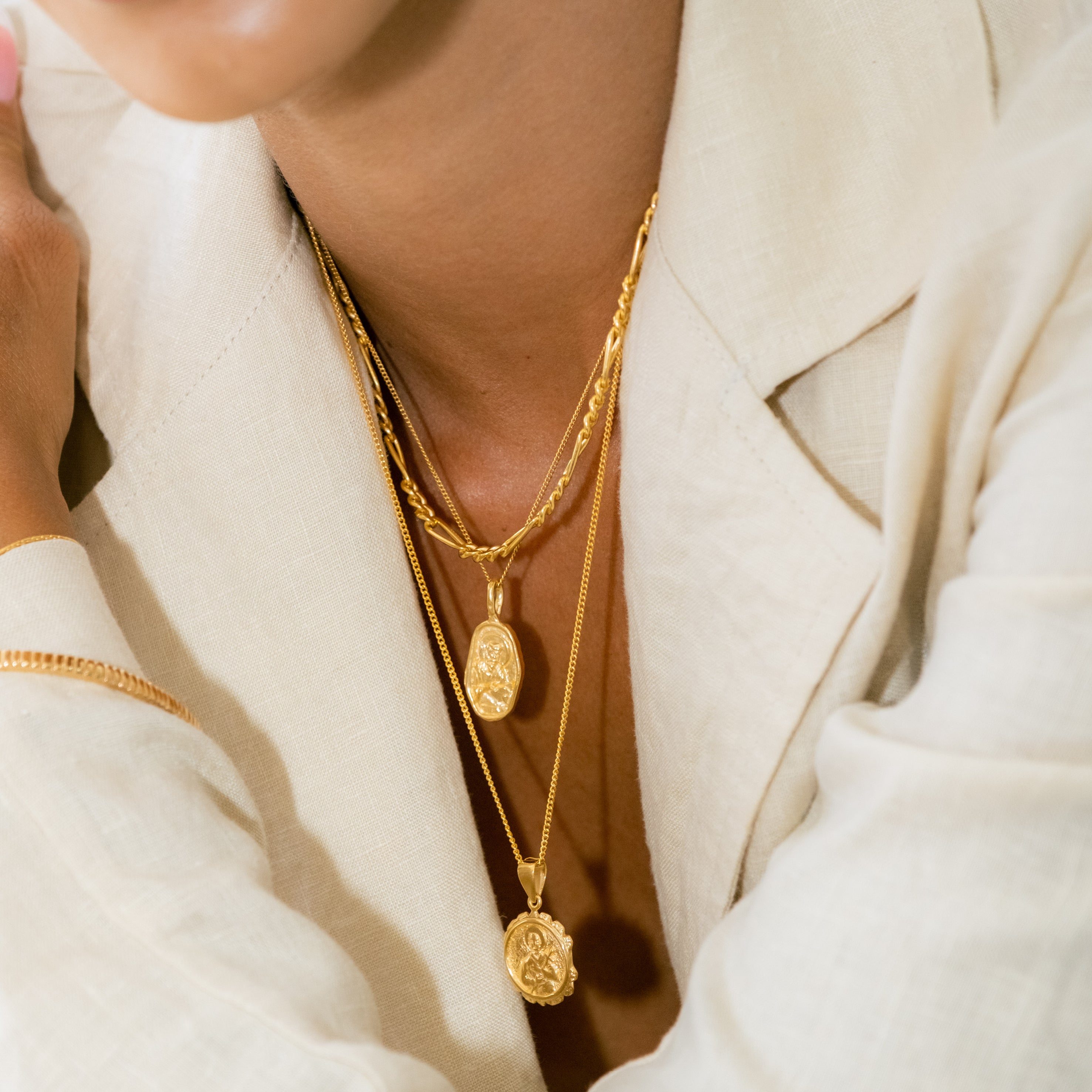 9KT Solid Gold St Matthew Pendant - Patron Saint of Money, Integrity & Perseverance