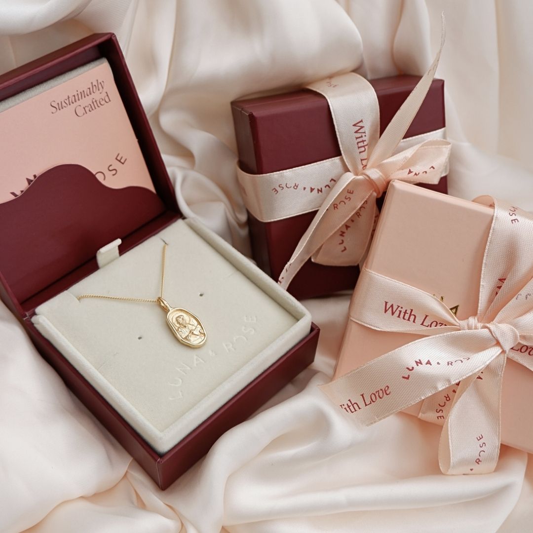 Gold St Matthew Pendant - Patron Saint of Money, Integrity & Perseverance