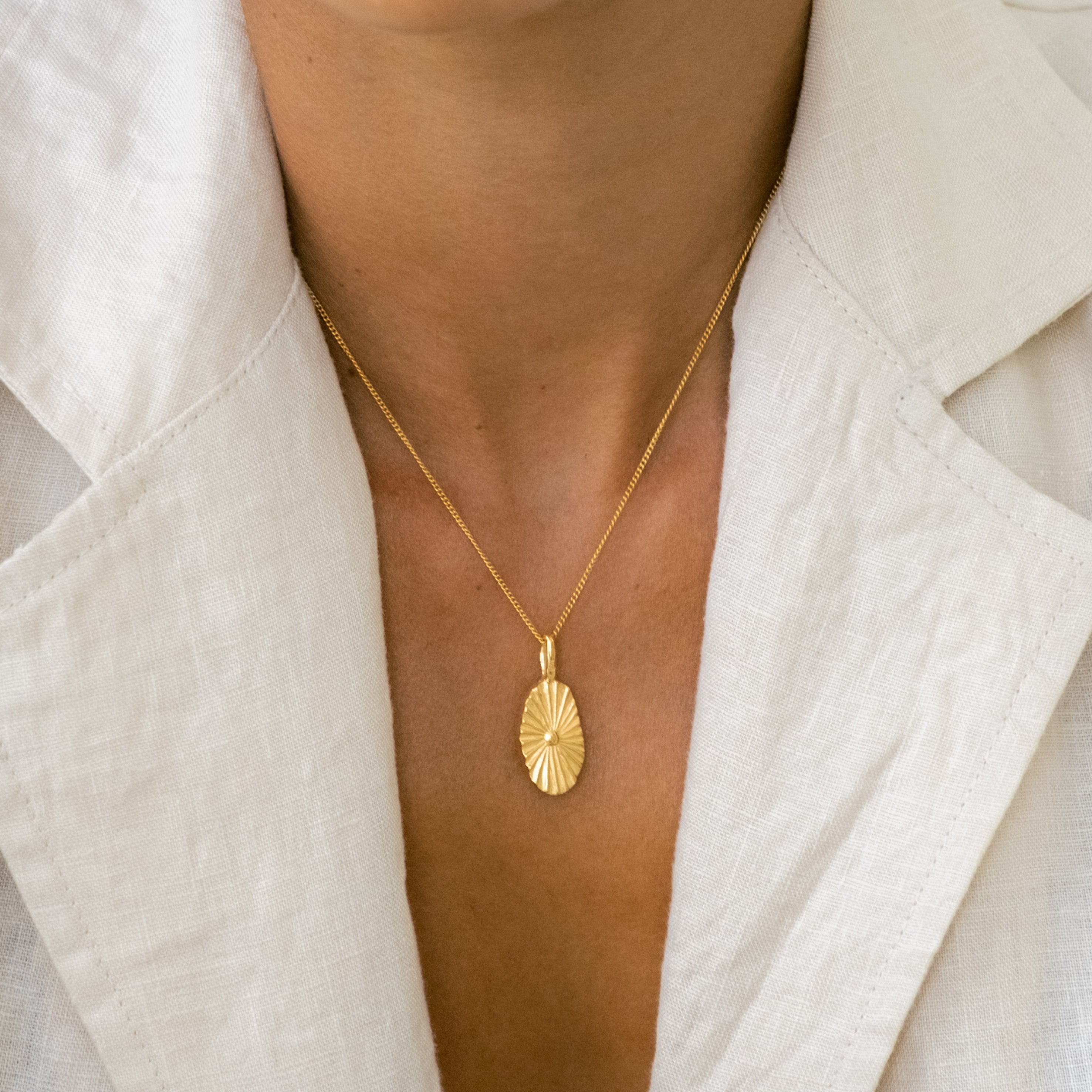 Gold St Matthew Pendant - Patron Saint of Money, Integrity & Perseverance