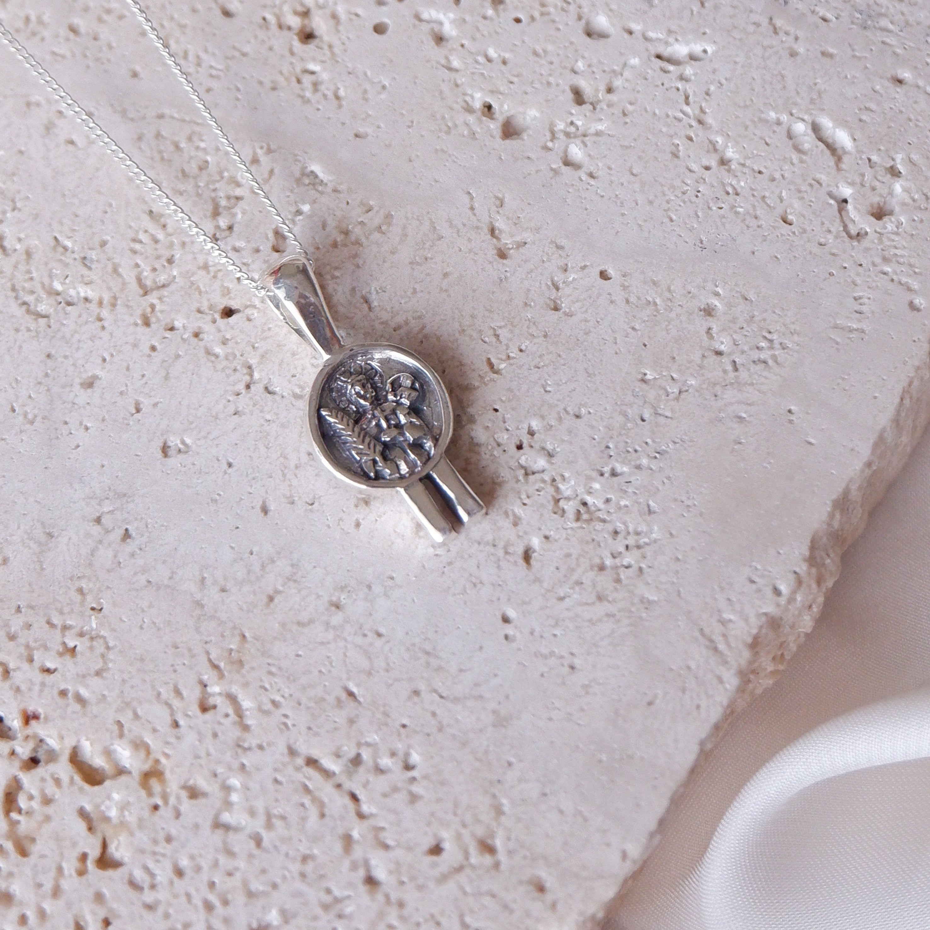 St Valentine - Patron Saint of Love, Kindness & Happy Marriages - Silver