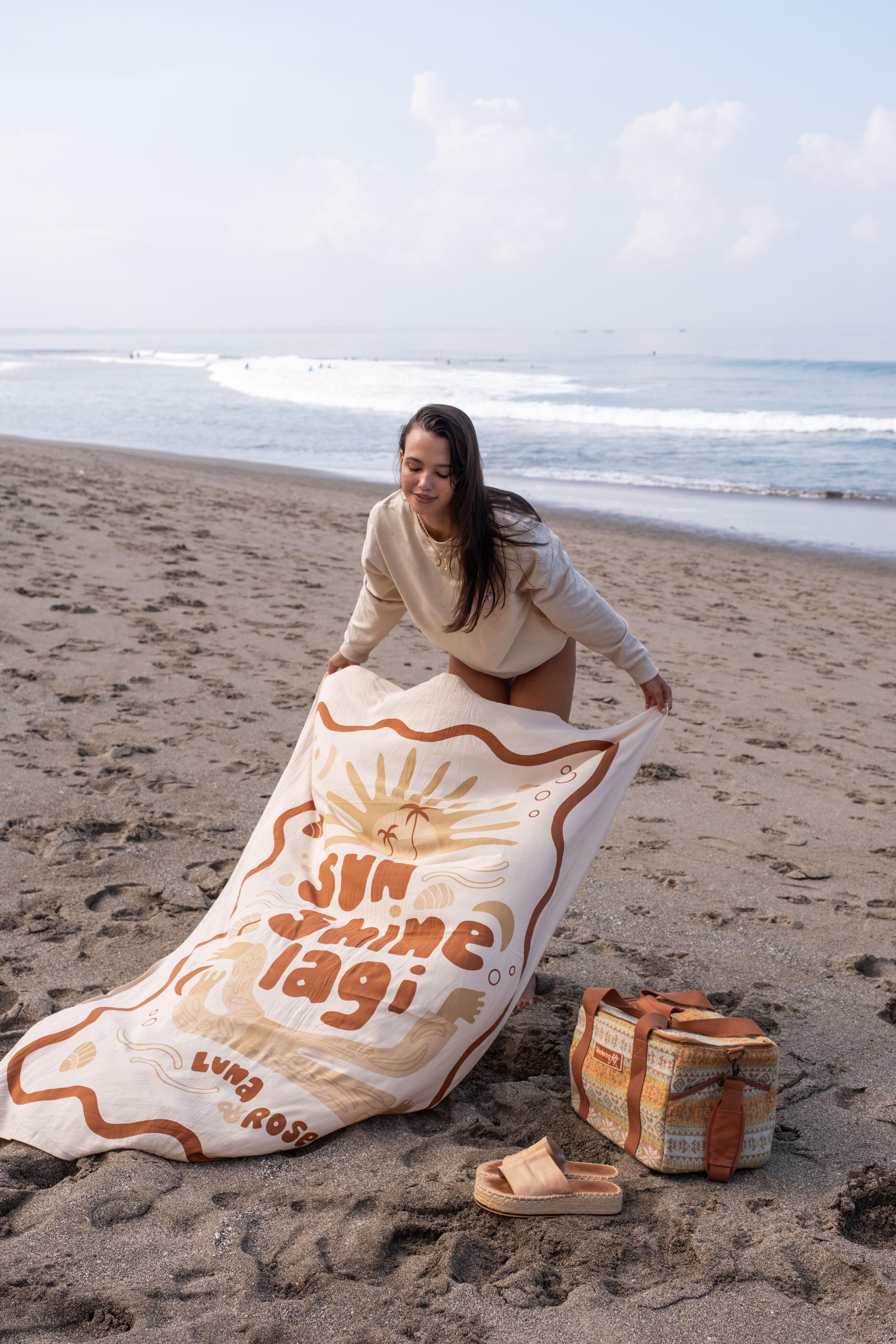 Sunshine Lagi Sarong Sand Brown Colour Bali Canggu