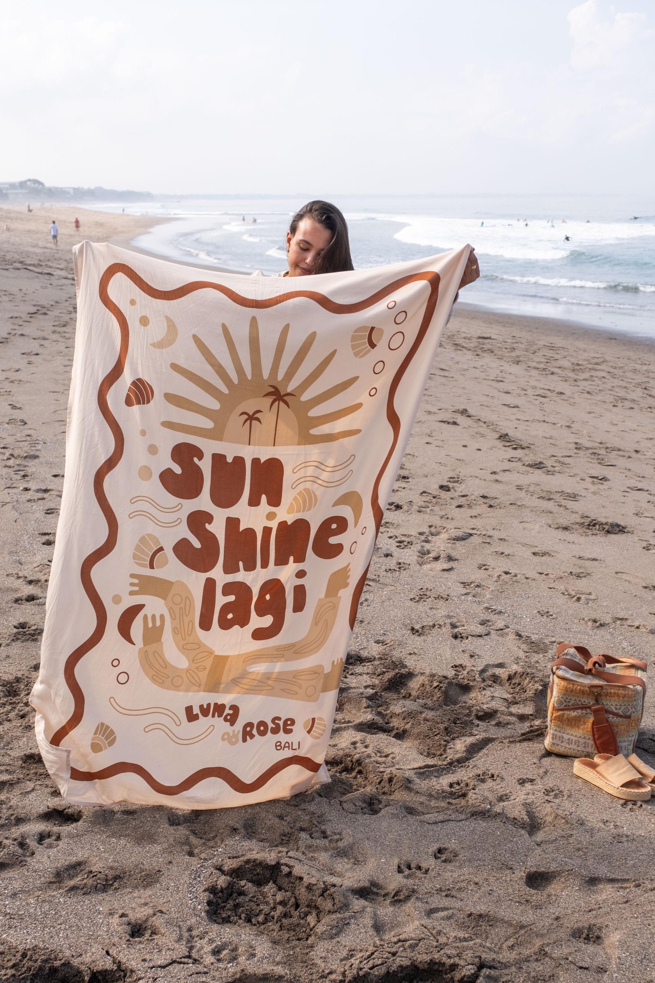Sunshine Lagi Sarong Sand Brown Colour Bali Canggu