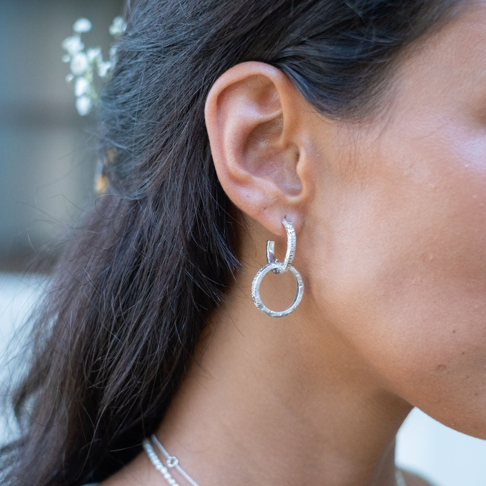 Support Earrings - Silver Artisanal Bali creations