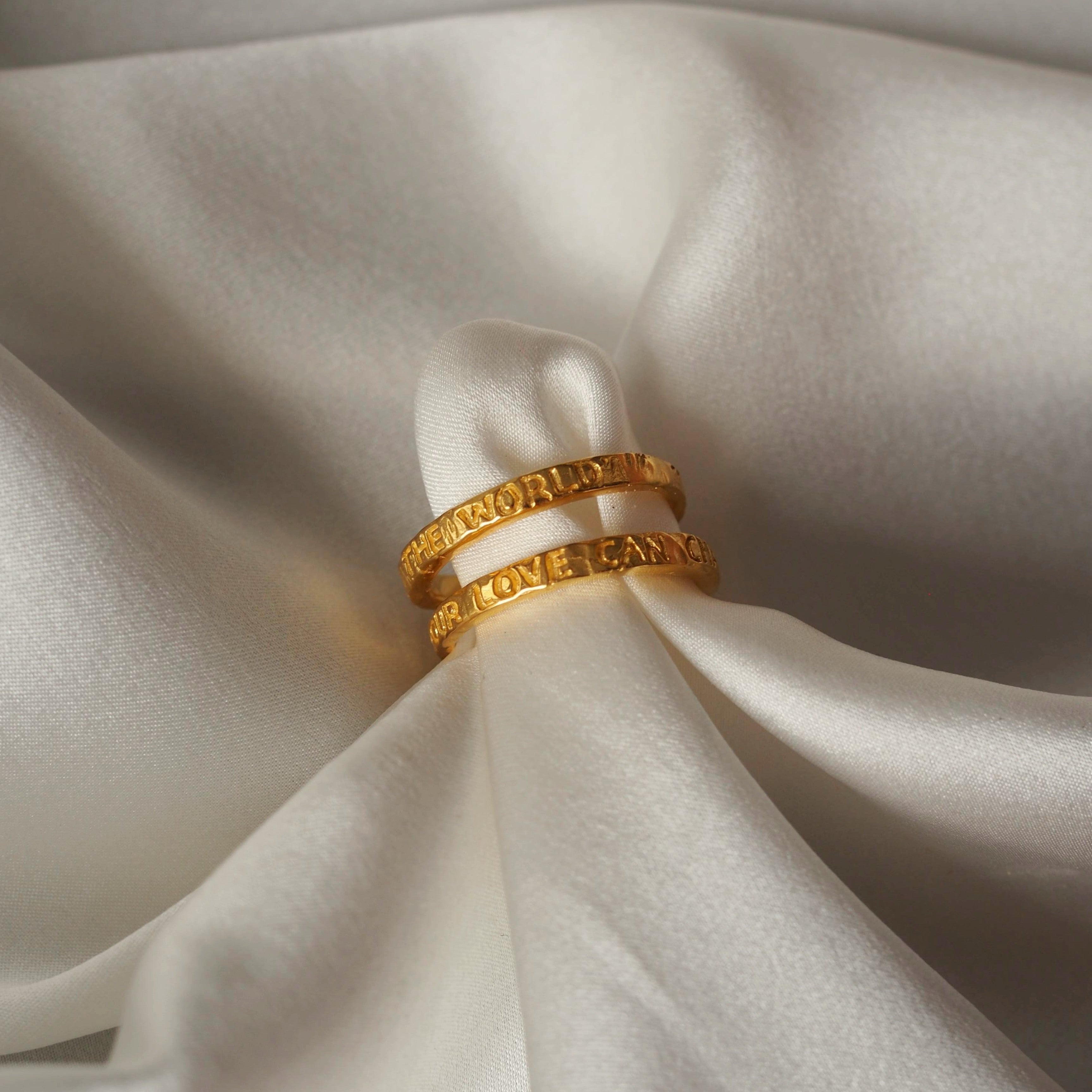 Support Rings (Set of 2) - Gold Upcycled materials