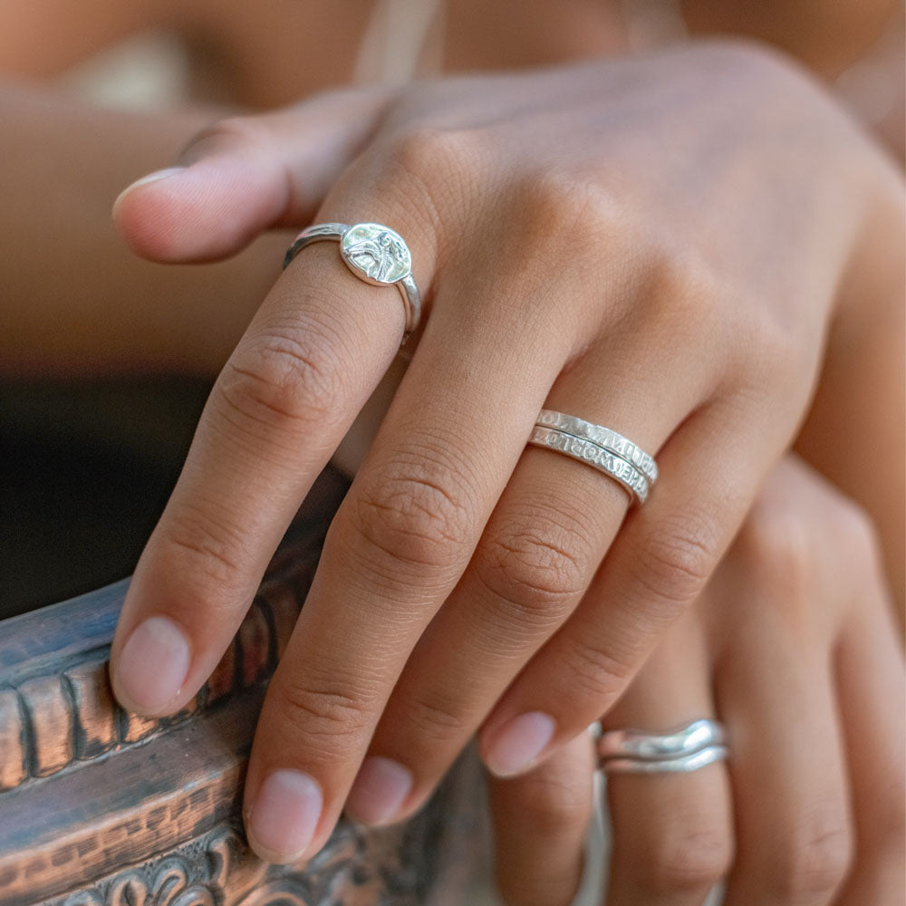 Support Rings (Set of 2) - Silver Artisanal Bali creations