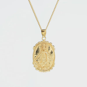 Video of Our Lady of Charity - Patroness of Cuba Necklace - Gold