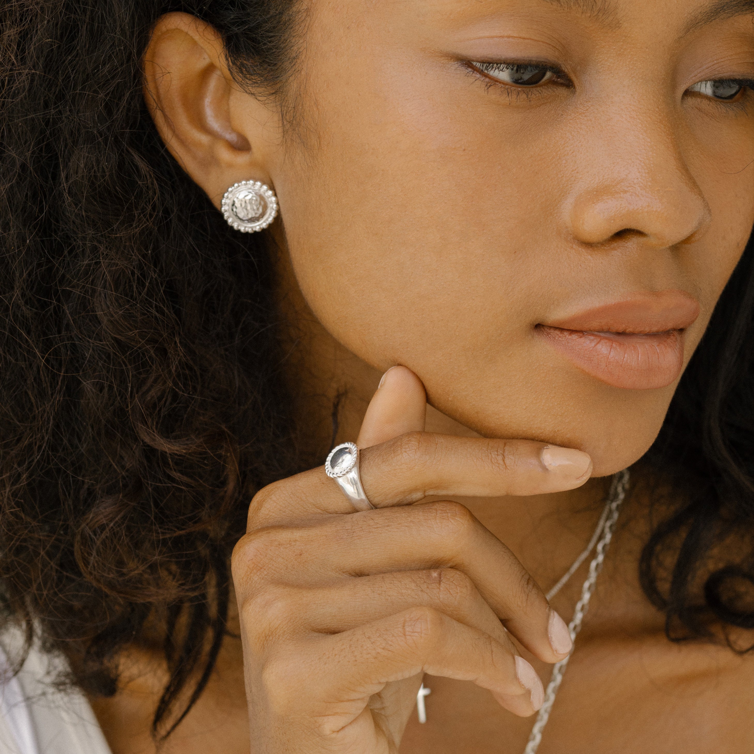 Classic Bowie Earrings - Recycled Sterling Silver