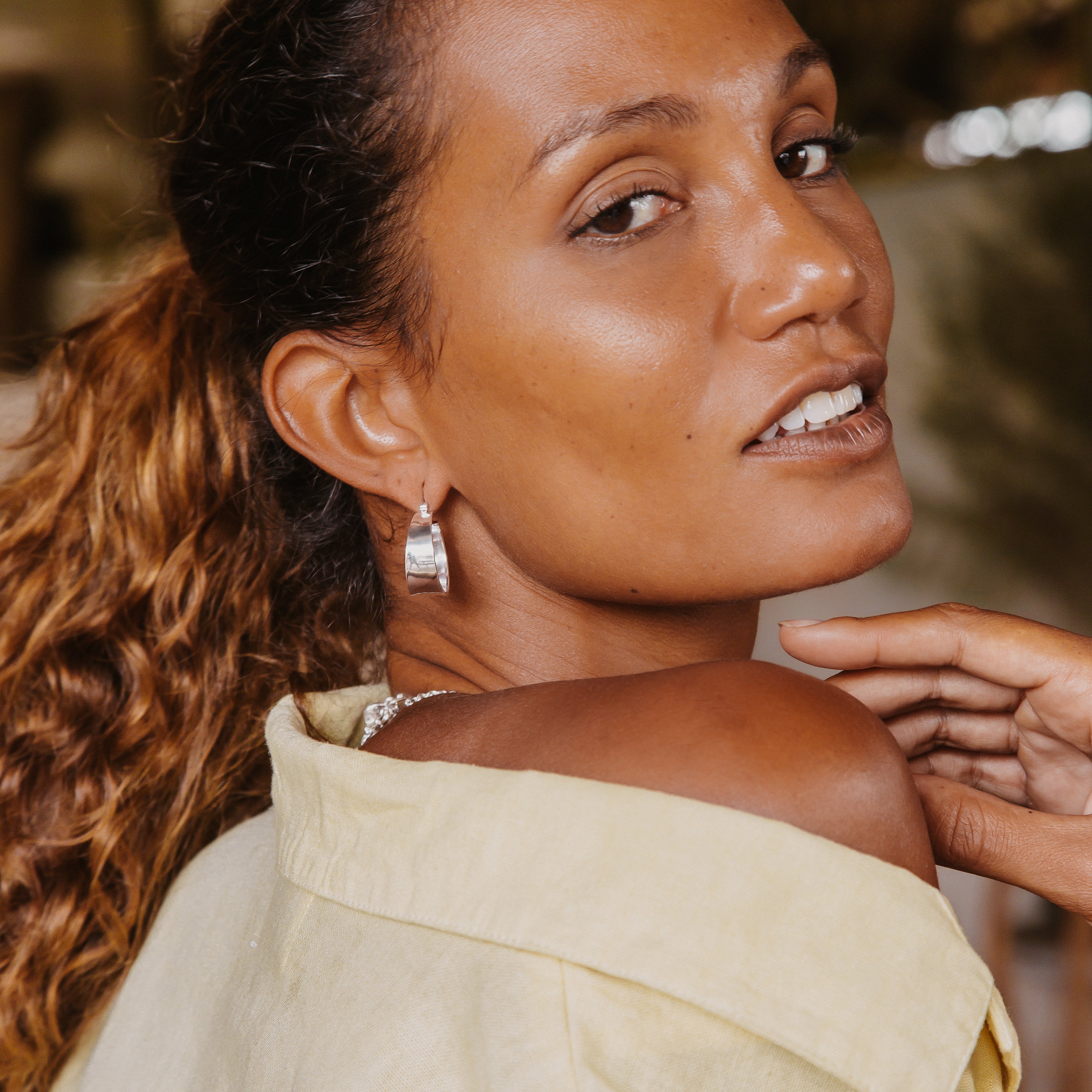 Luna & Rose Matilda Hoops - Silver