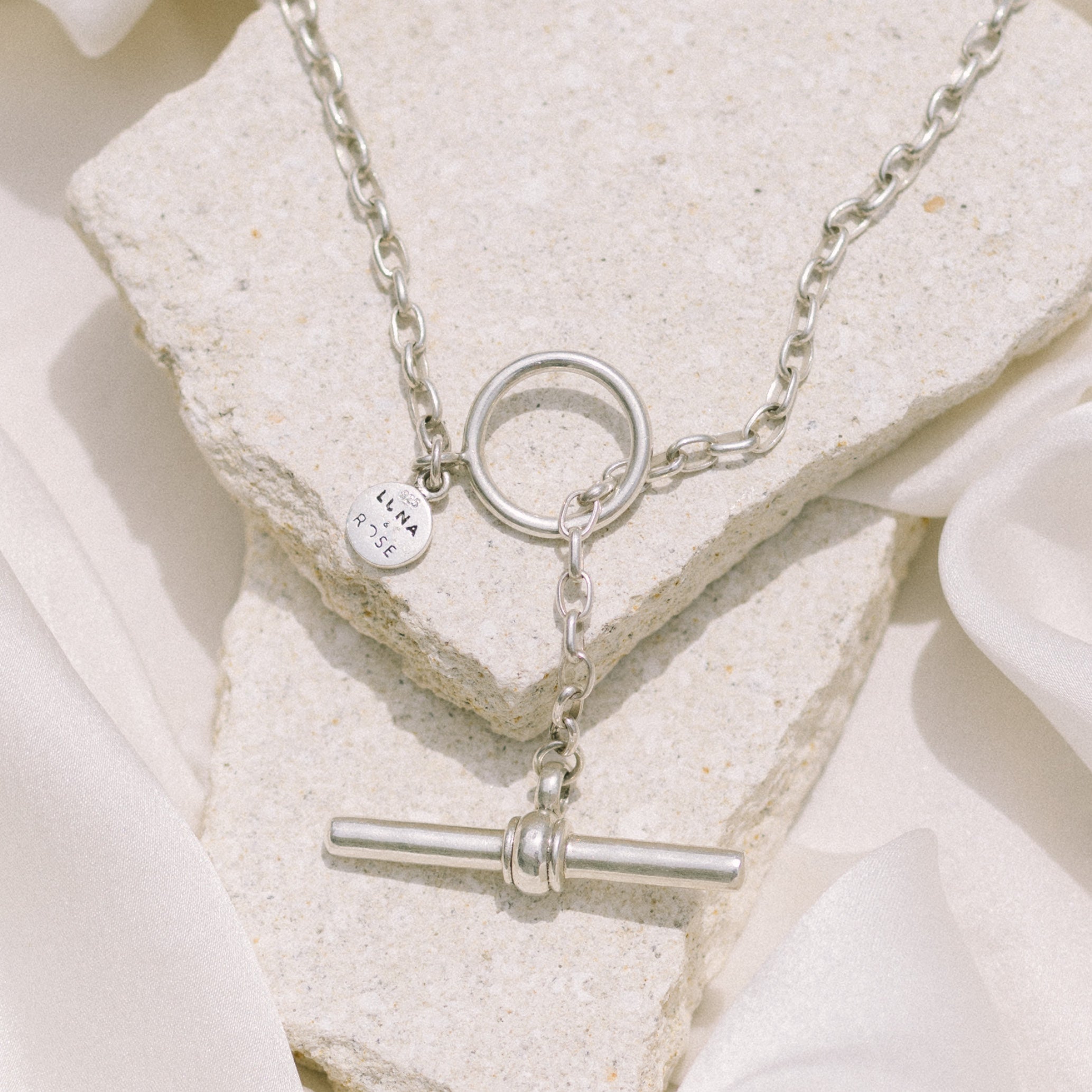 Cher FOB Chain Necklace - Silver