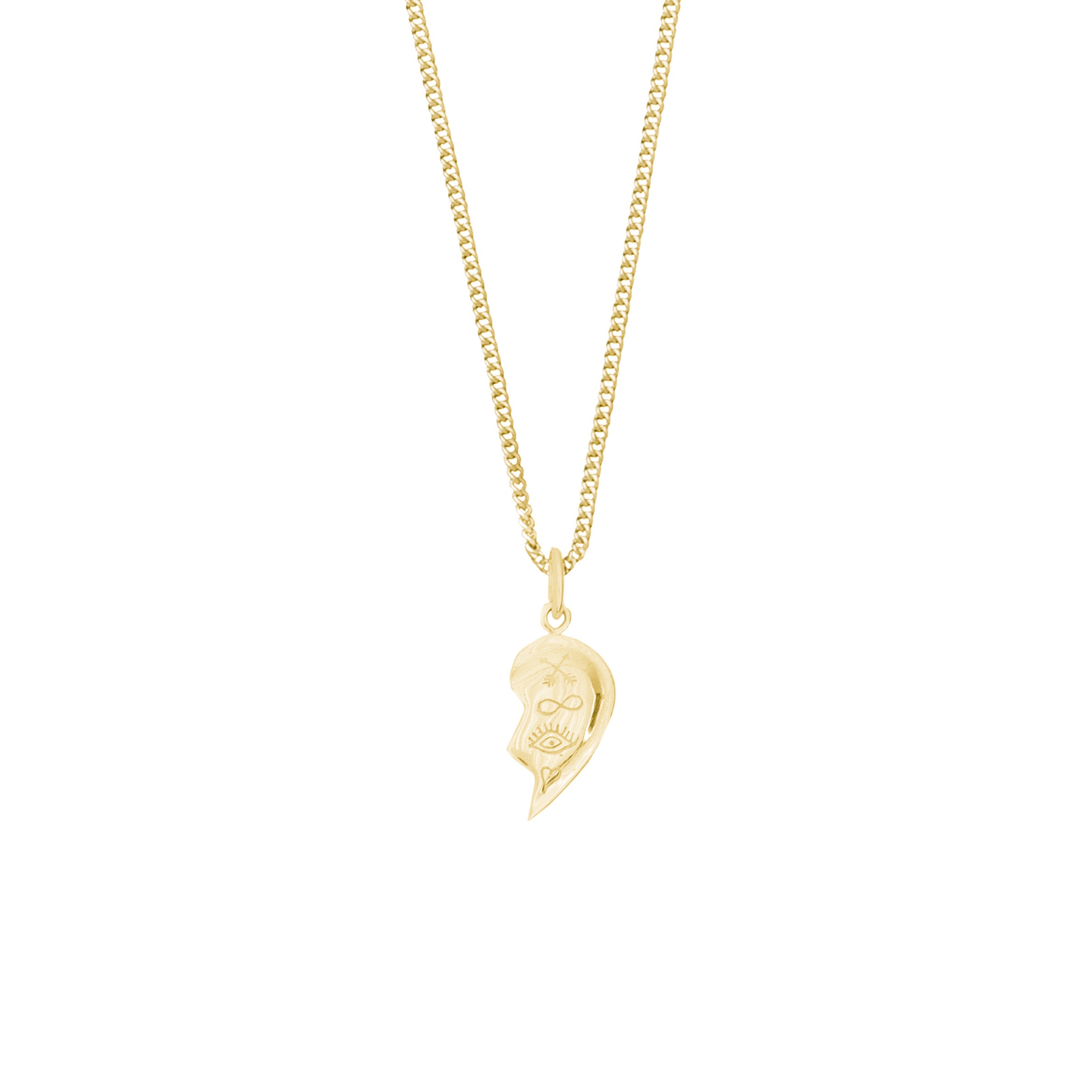 BFF Broken Heart Necklace SINGLE - Gold