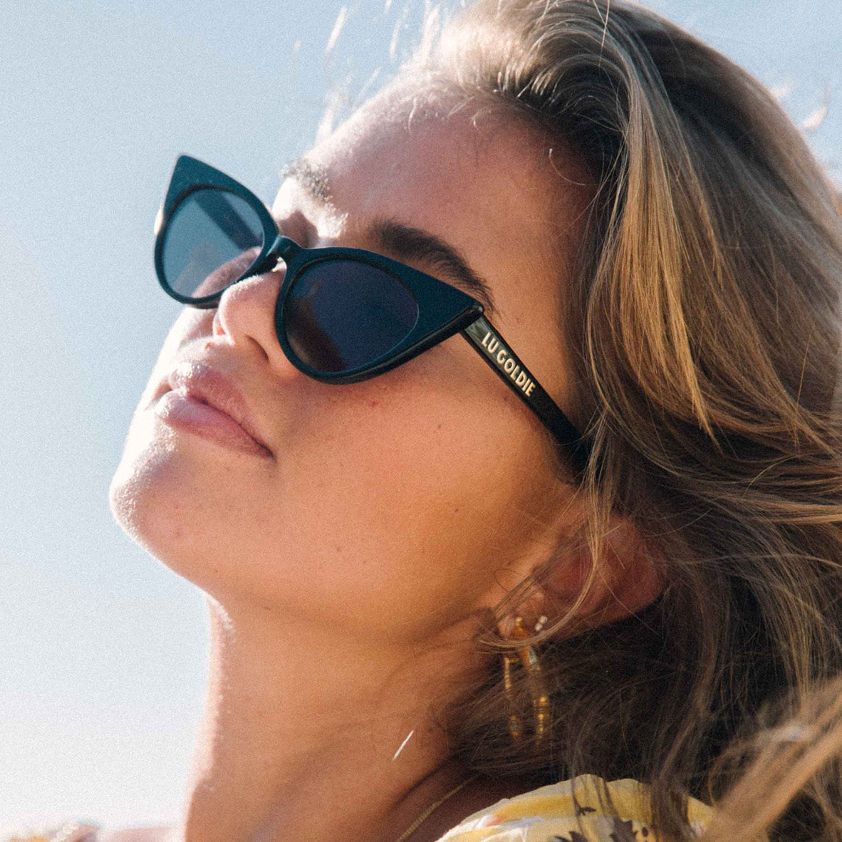 Lu Goldie - Brigette Black Sunglasses