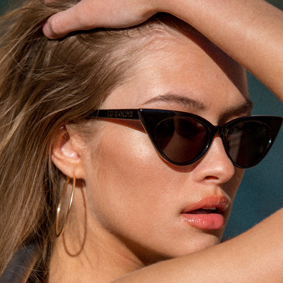 Lu Goldie - Brigette Black Sunglasses