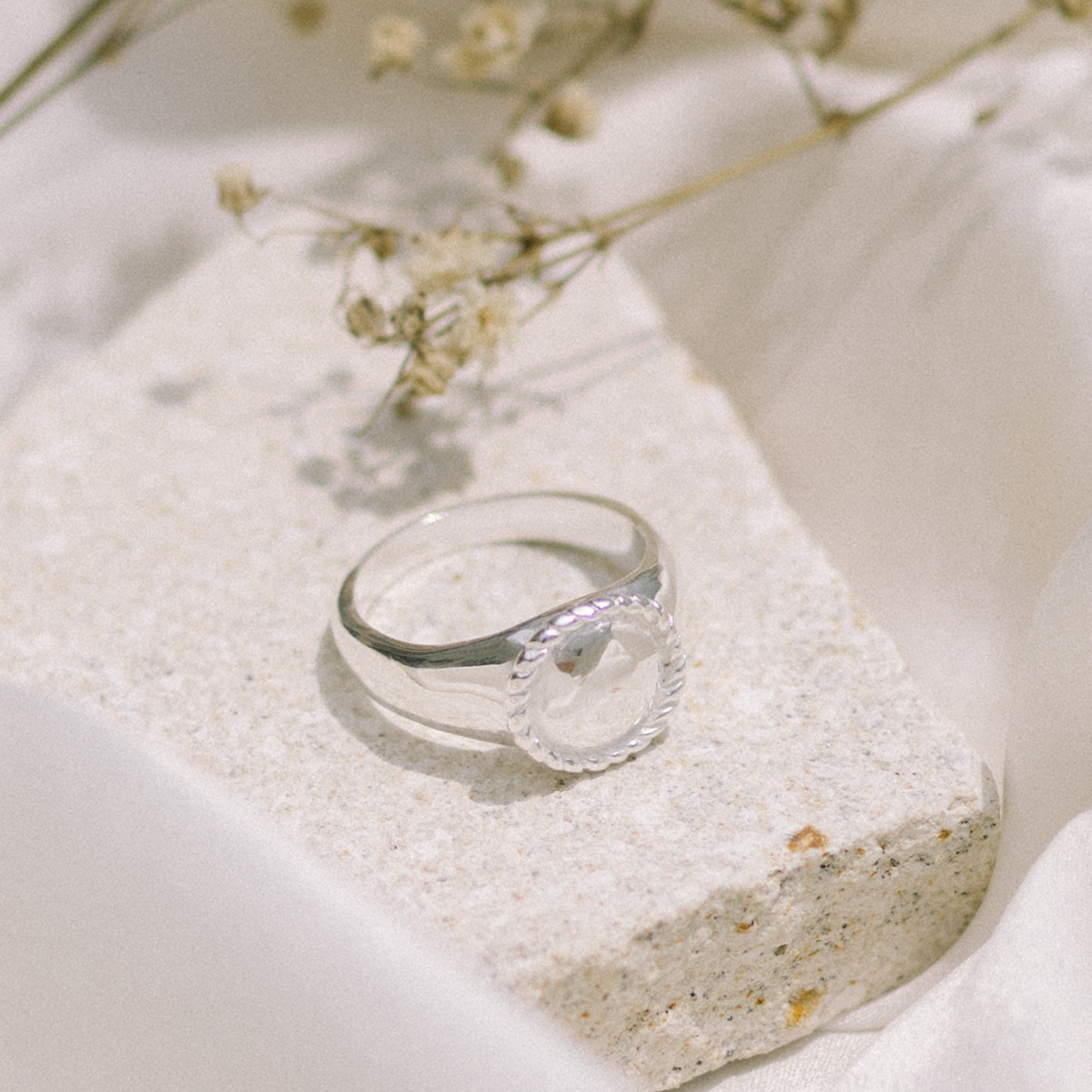 Classic Bowie Signet Ring - Silver Recycled Sterling Silver