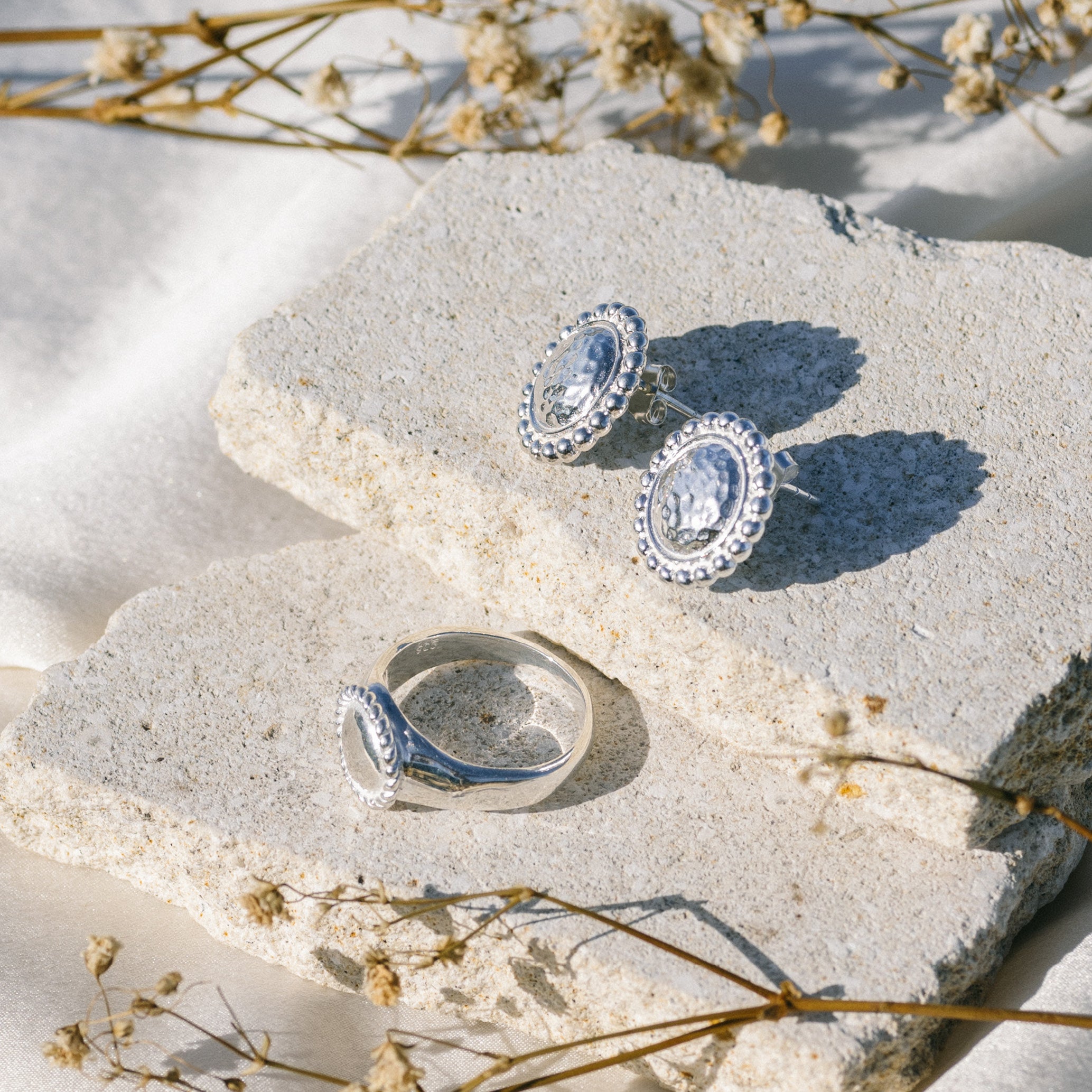 Classic Bowie Signet Ring - Silver Recycled Sterling Silver
