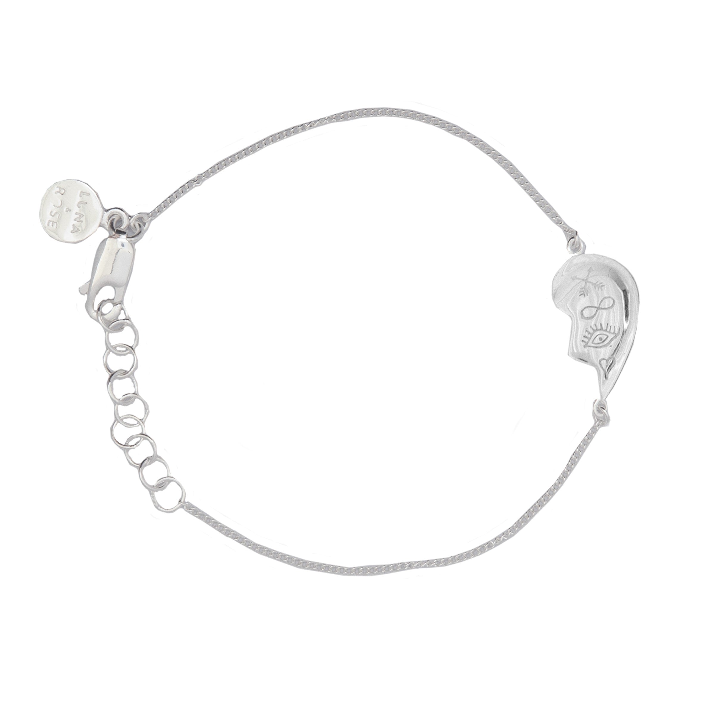 BFF Broken Heart Bracelet SET - Silver