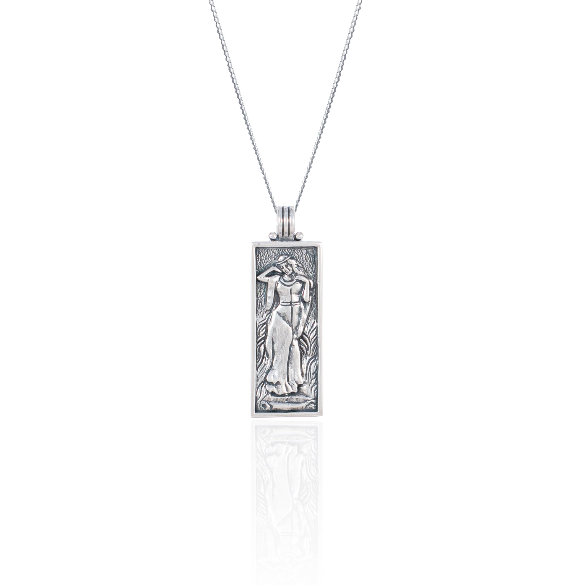 Freyja Goddess of Love Pendant Necklace - Silver