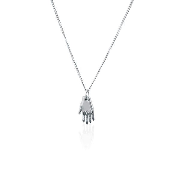 Mano Amiga Silver Hand Necklace inspired by Frida Kahlo Luna and Rose Jewellery