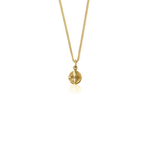 Born to Roam - Compass Necklace Gold