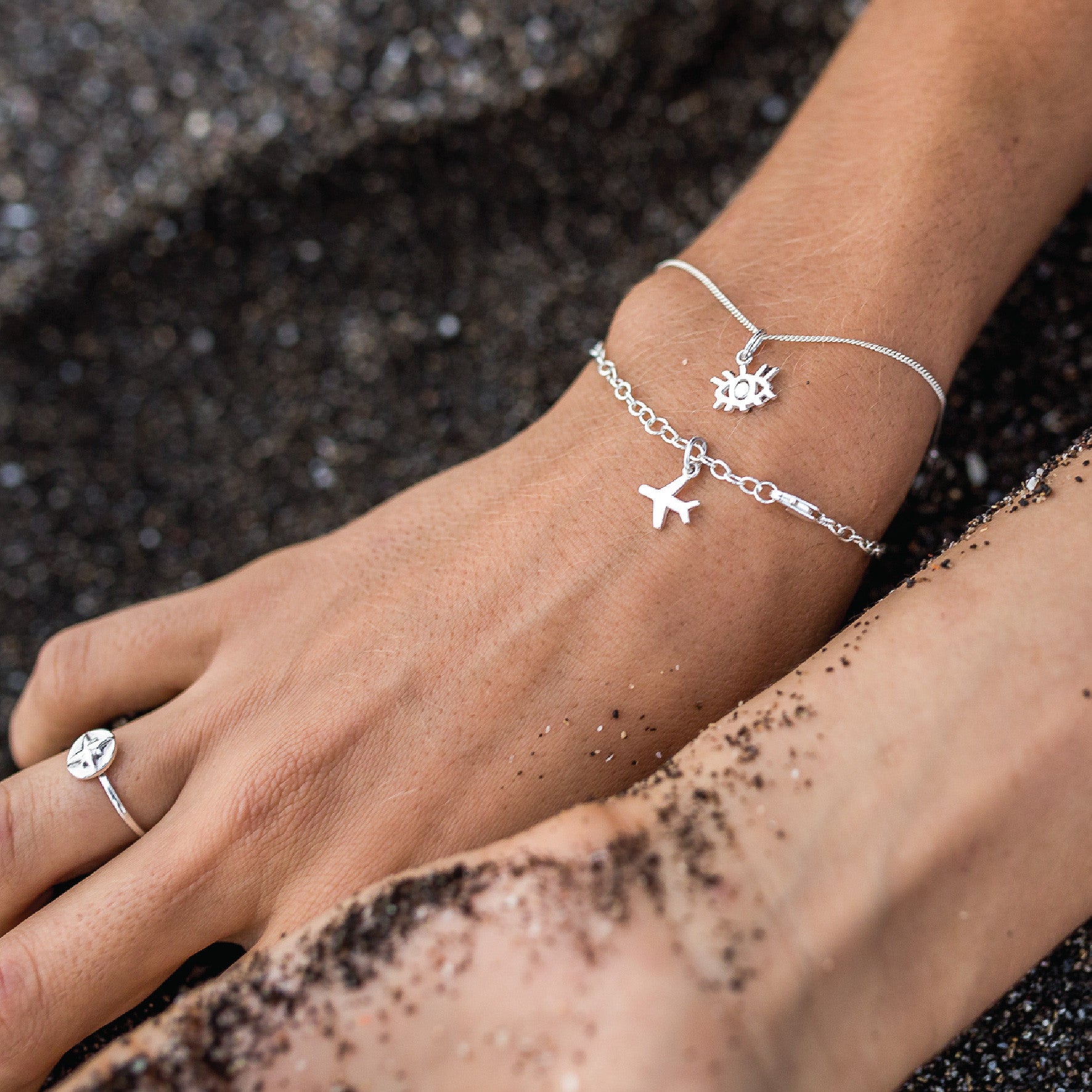 Just Plane Adventurous Silver Bracelet Charms