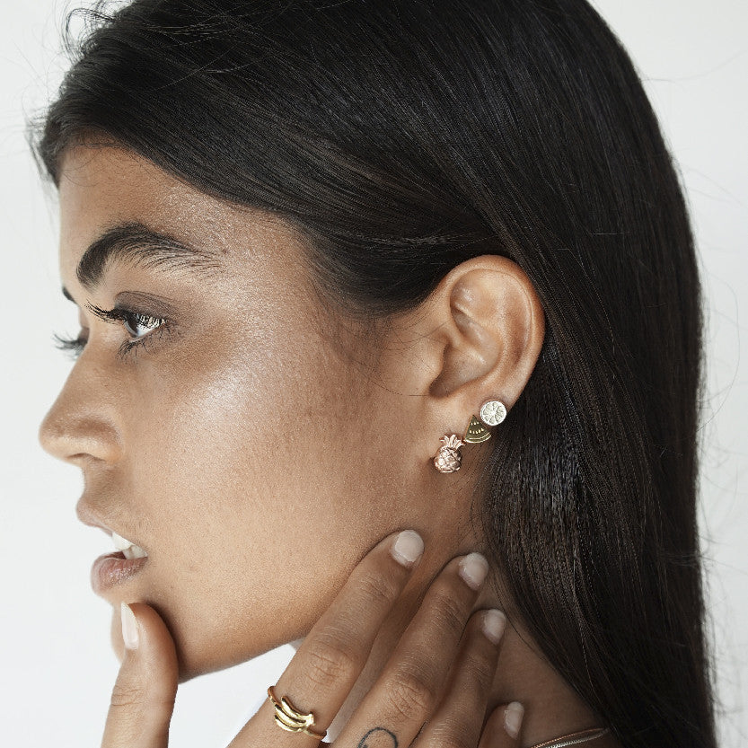 Luna & Rose - Palm Tree Earrings Gold