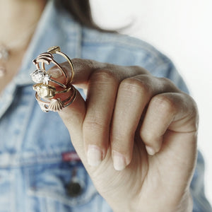 Luna & Rose - Silver Shell Ring