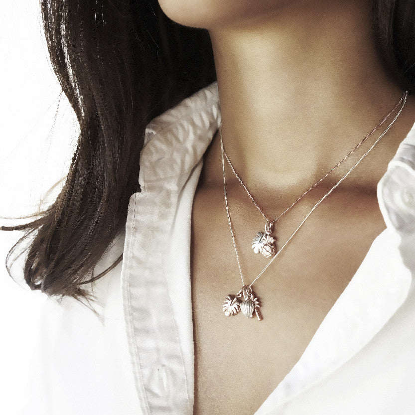 La Luna Rose Palm Springs Charm Necklace - Gold