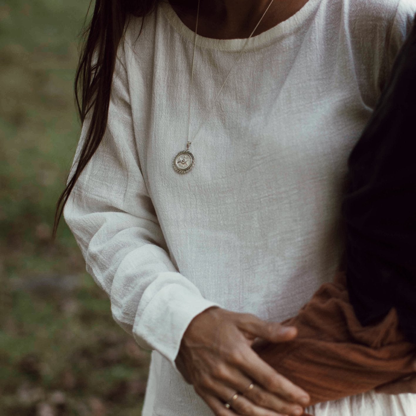 Motherhood Moon Phase protection Pendant in Sterling Silver