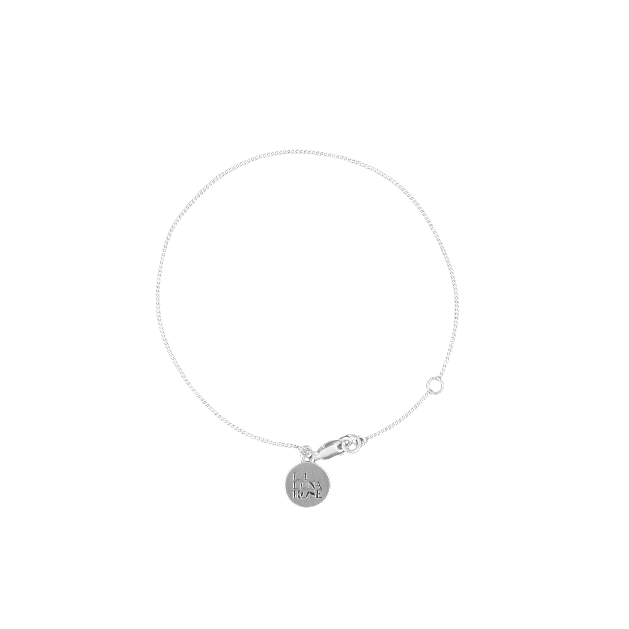 La Luna Rose Fine Chain Bracelet - to add charms to -  Silver