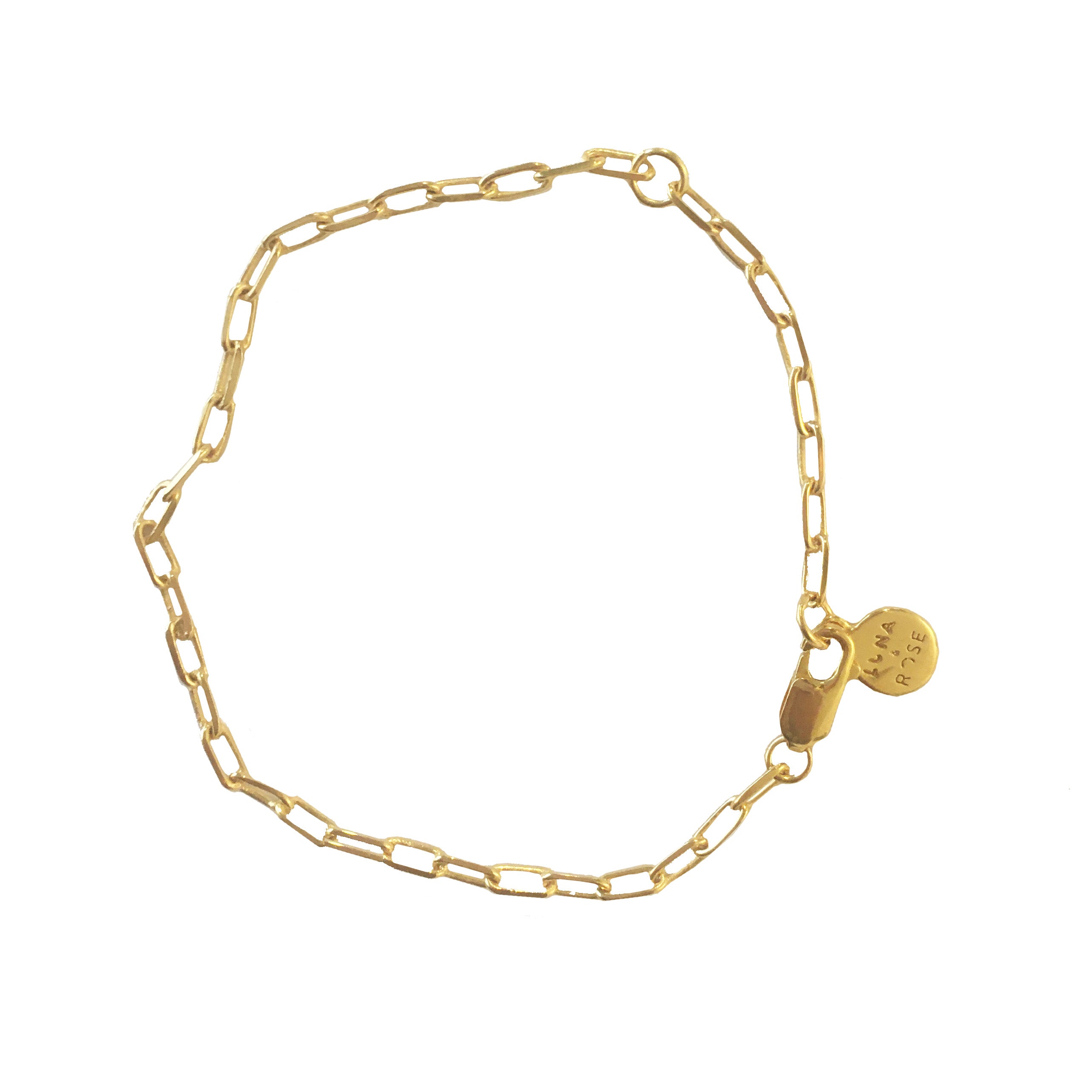 LONG BEACH LINK CHAIN BRACELET - Gold