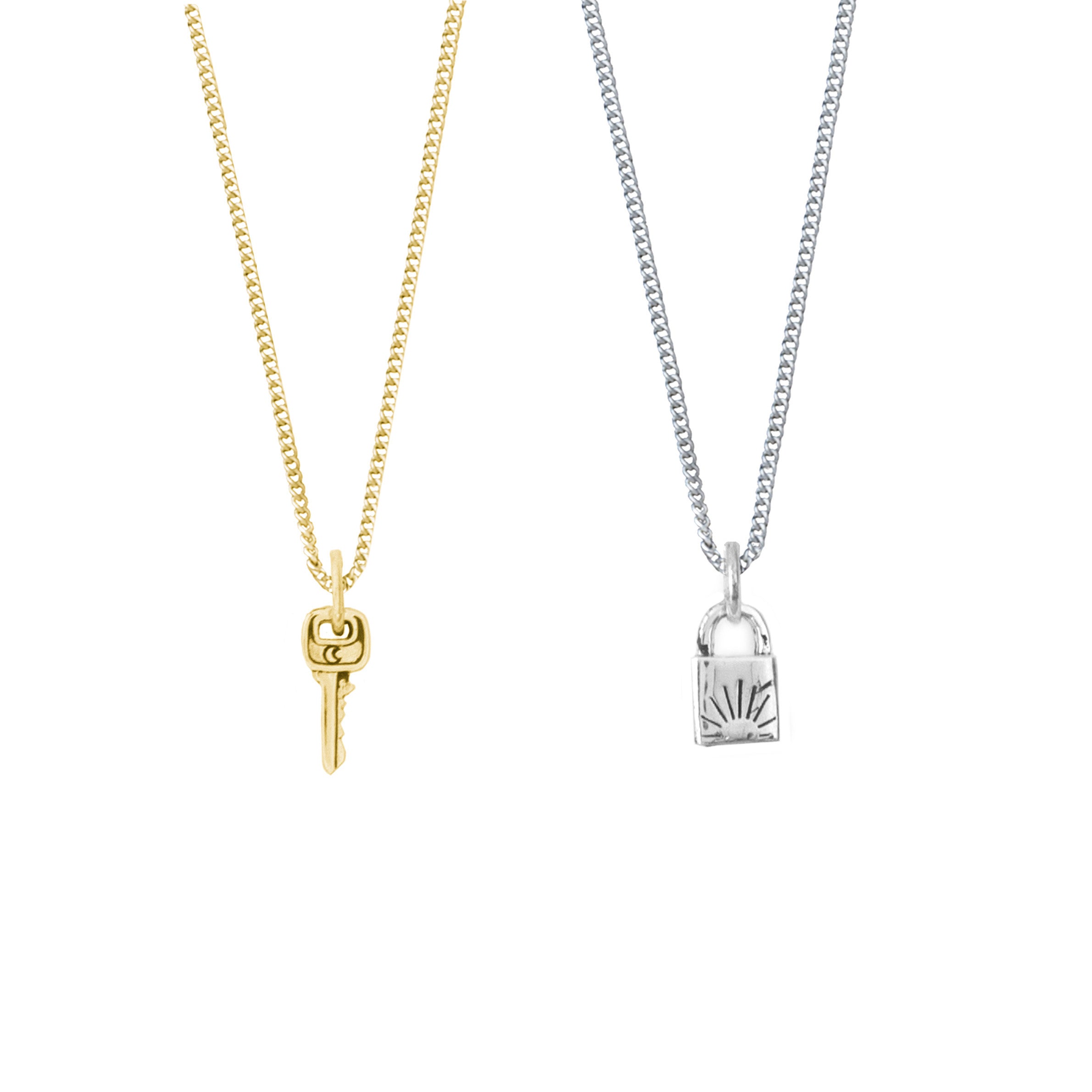 Lock & Key BFF Necklace SET - Mixed